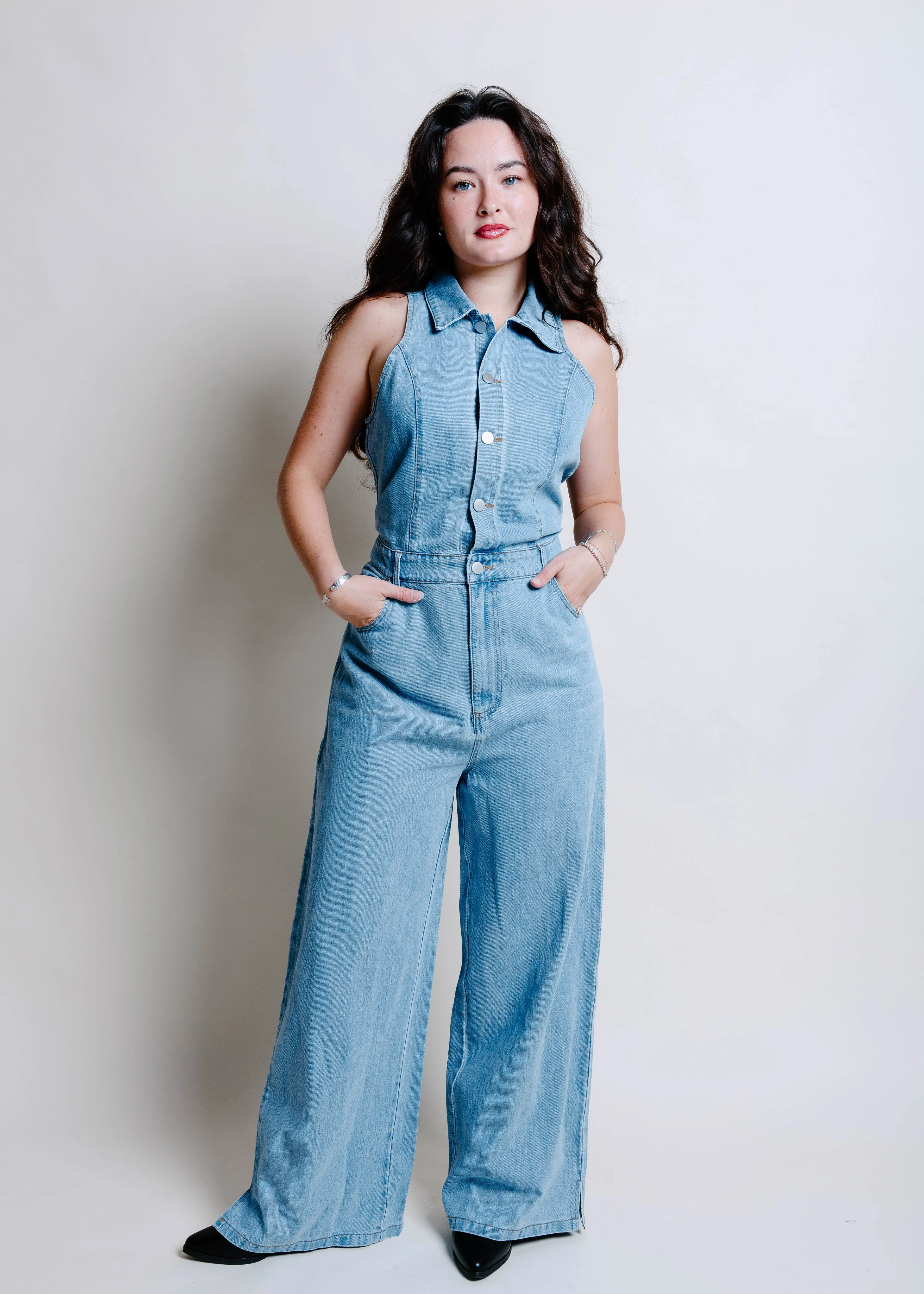 Porter Denim Jumpsuit sold by Vinnie Louise