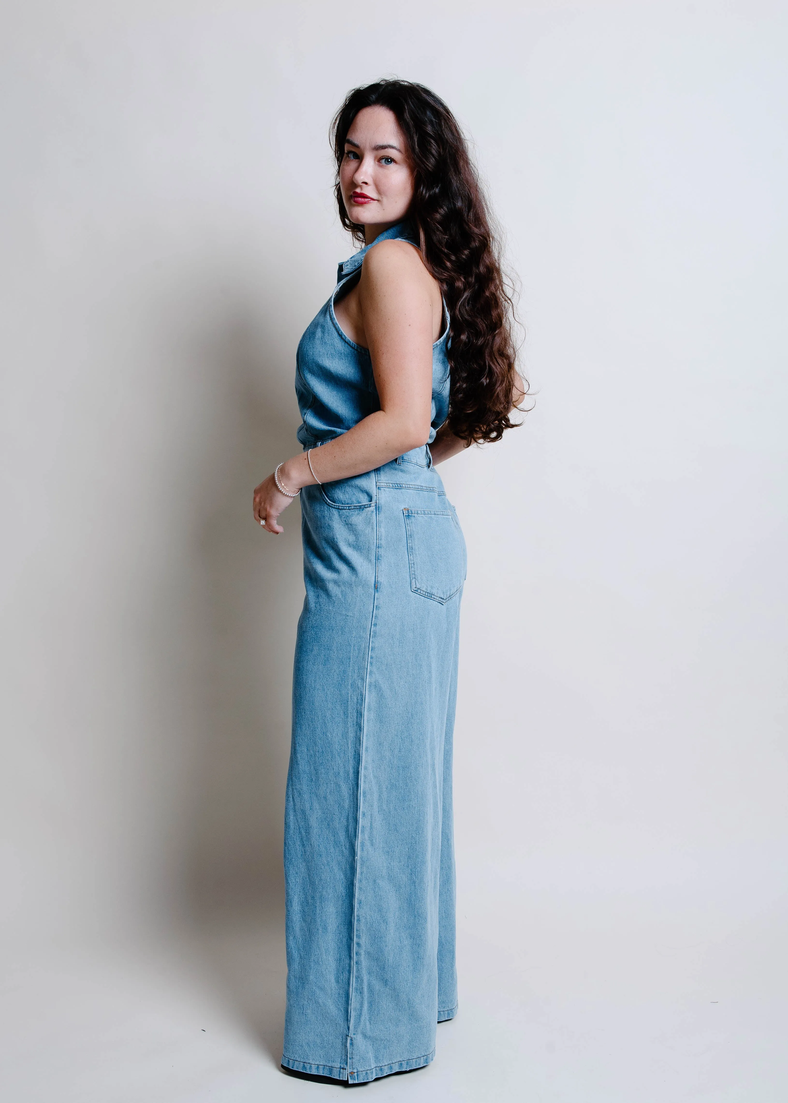 Porter Denim Jumpsuit sold by Vinnie Louise product image thumbnail 4