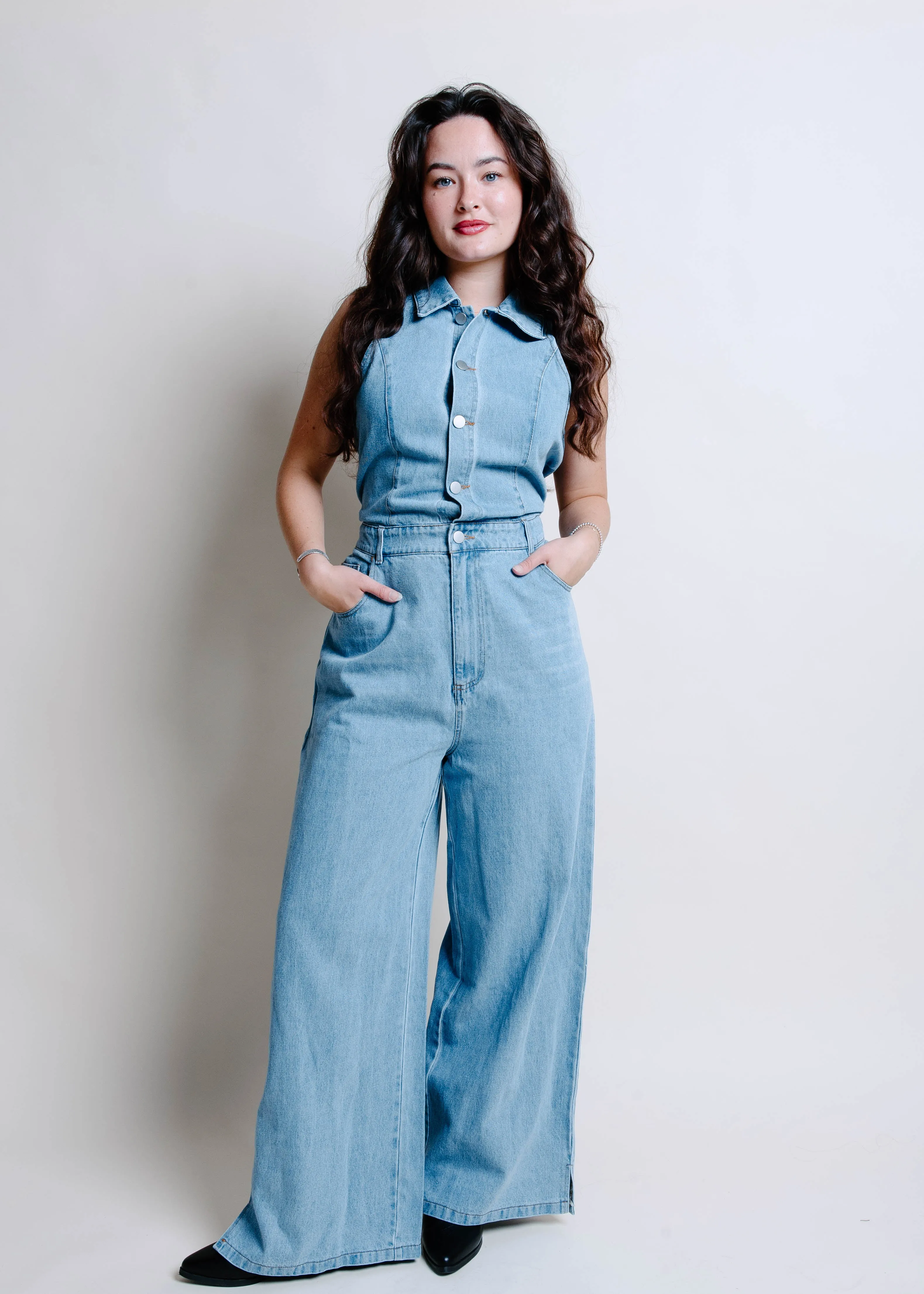 Porter Denim Jumpsuit sold by Vinnie Louise product image thumbnail 3