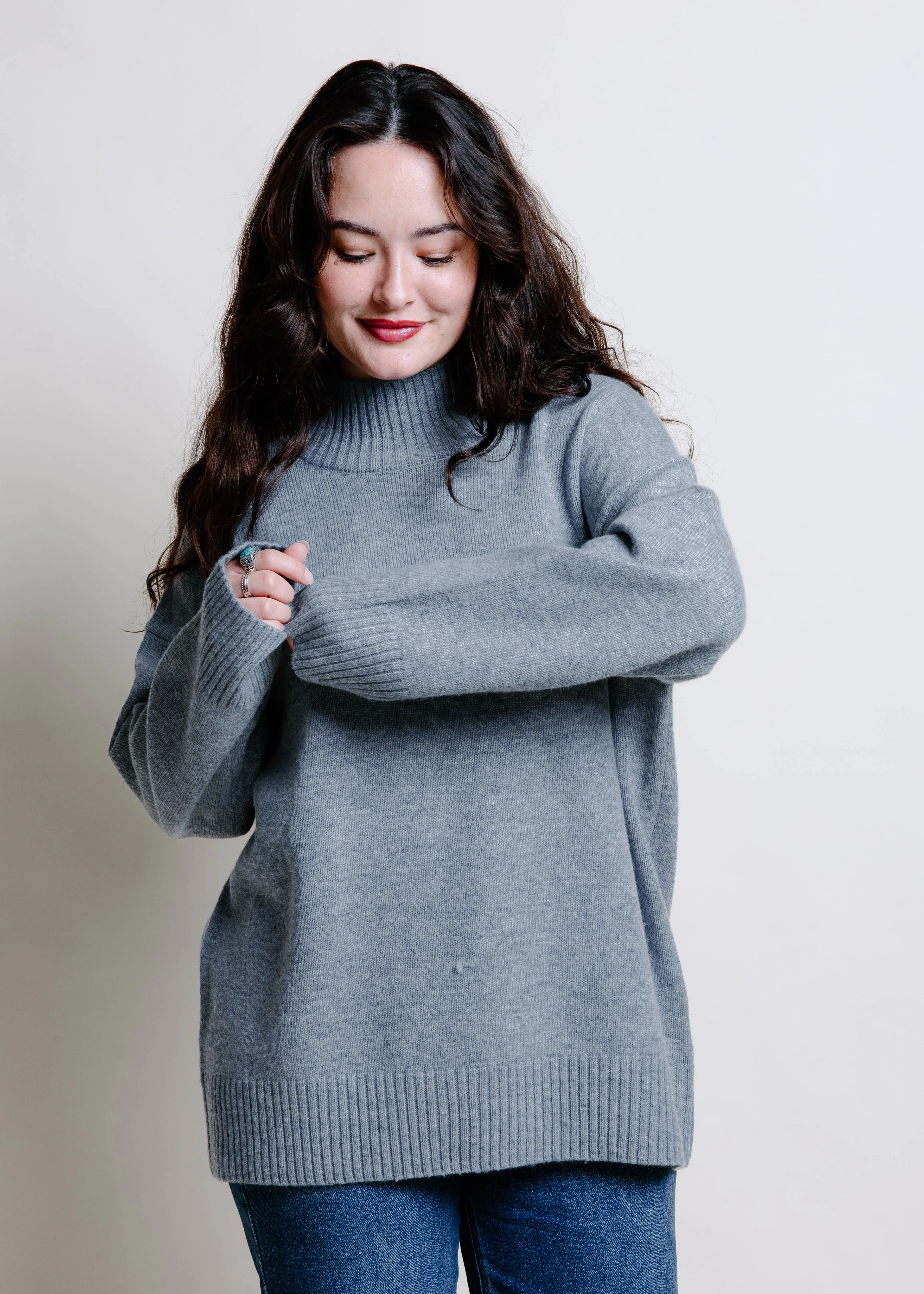 Carol Sweater - Heather Grey sold by Vinnie Louise