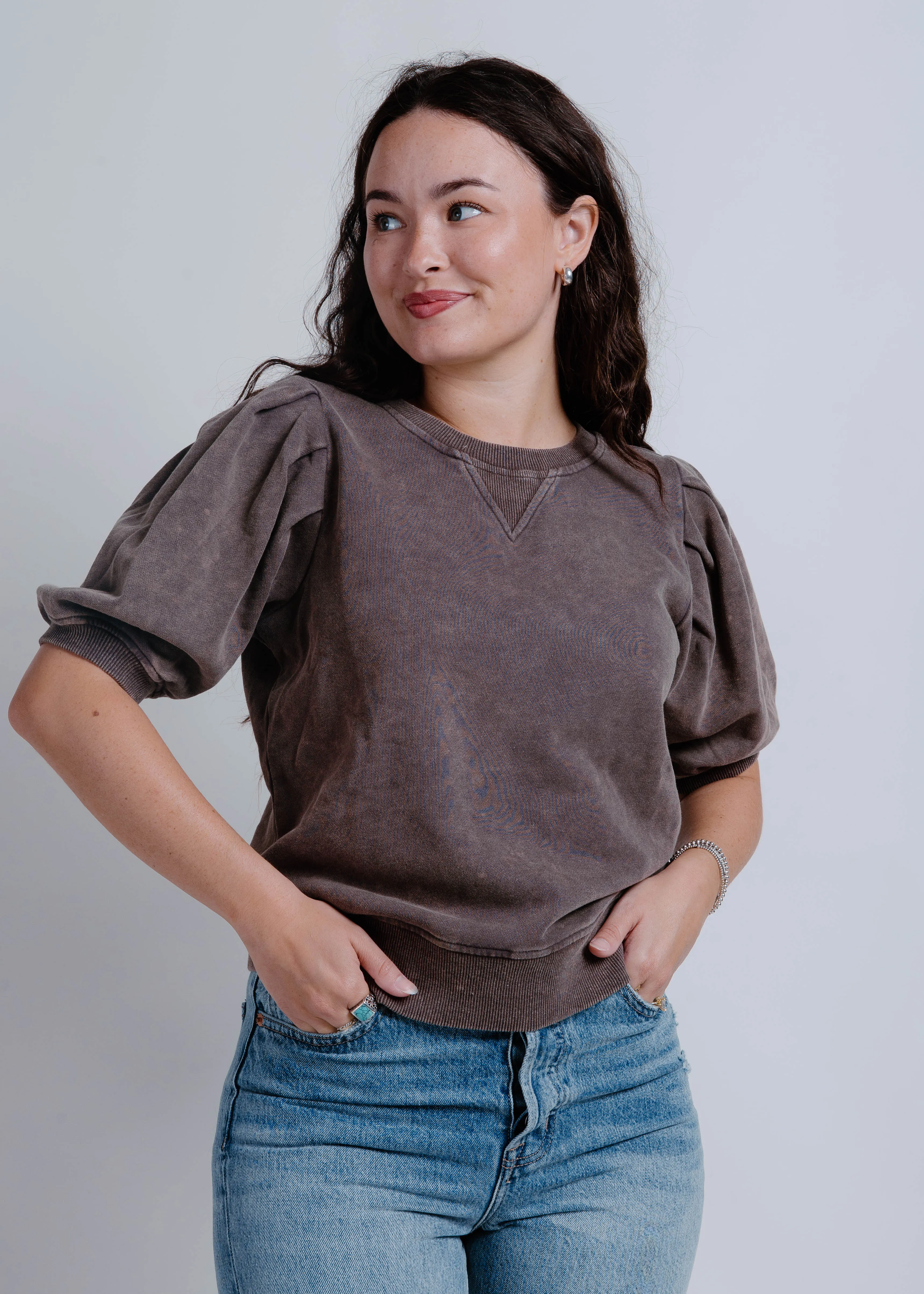 The Junie Top - Washed Black sold by Vinnie Louise product image thumbnail 2