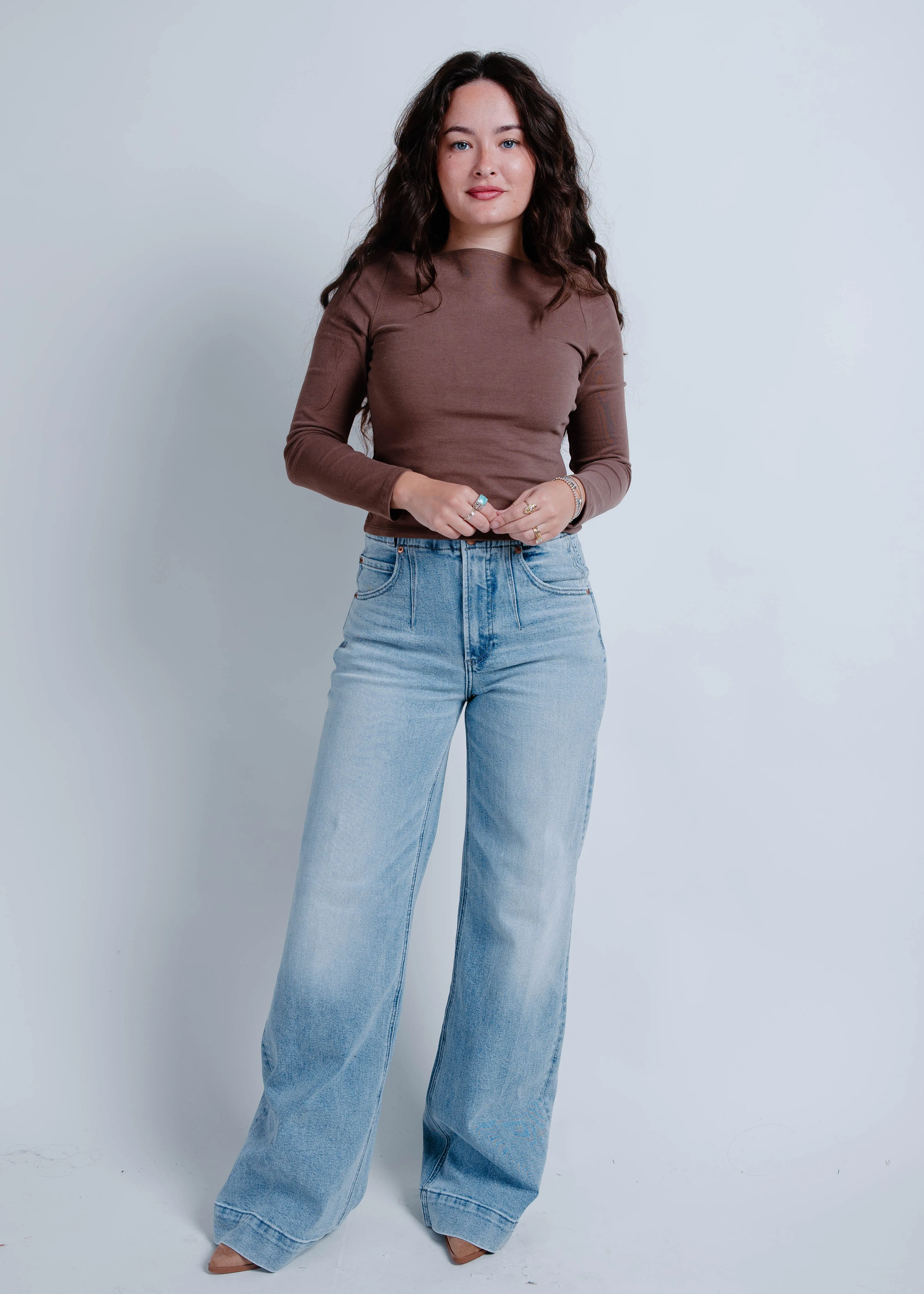 Lana High Rise Ultra Wide Leg Jean - Terrace sold by Vinnie Louise