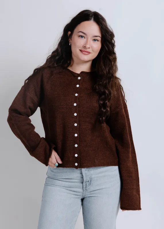 The Anna Sweater - Dark Chocolate sold by Vinnie Louise