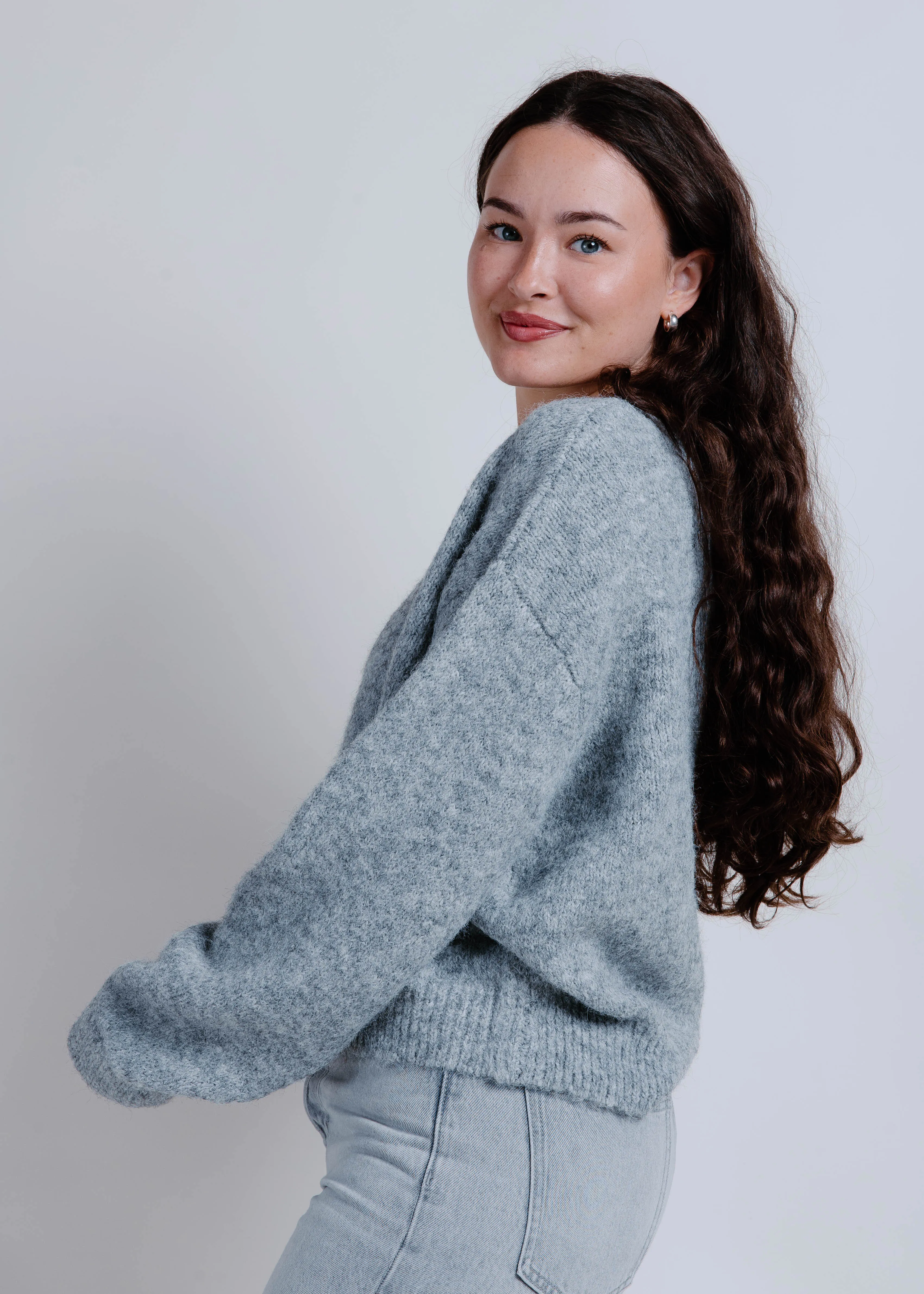 The Anna Sweater - Grey sold by Vinnie Louise product image thumbnail 4