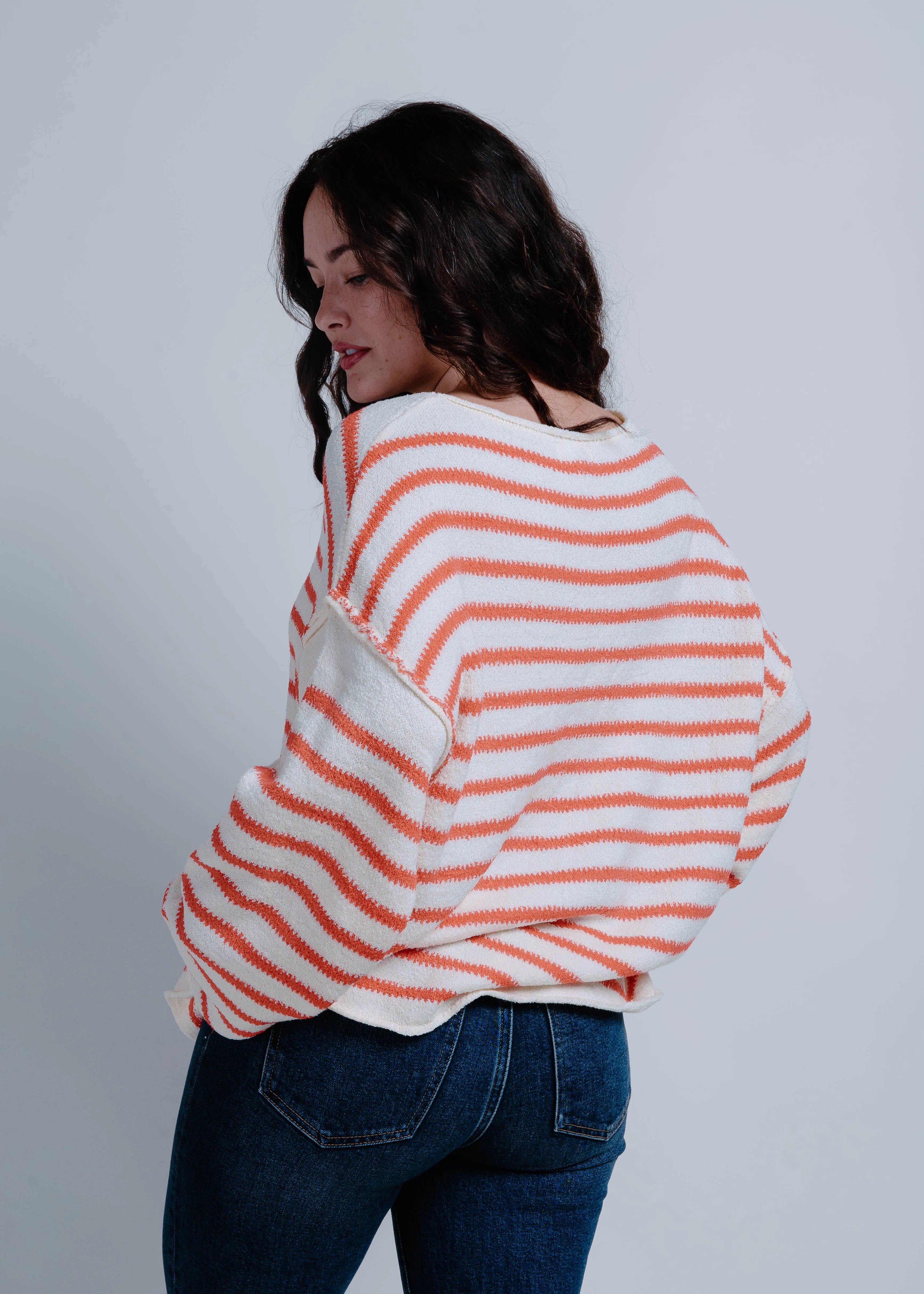 Manny Striped Knit Sweater - Red sold by Vinnie Louise product image thumbnail 2