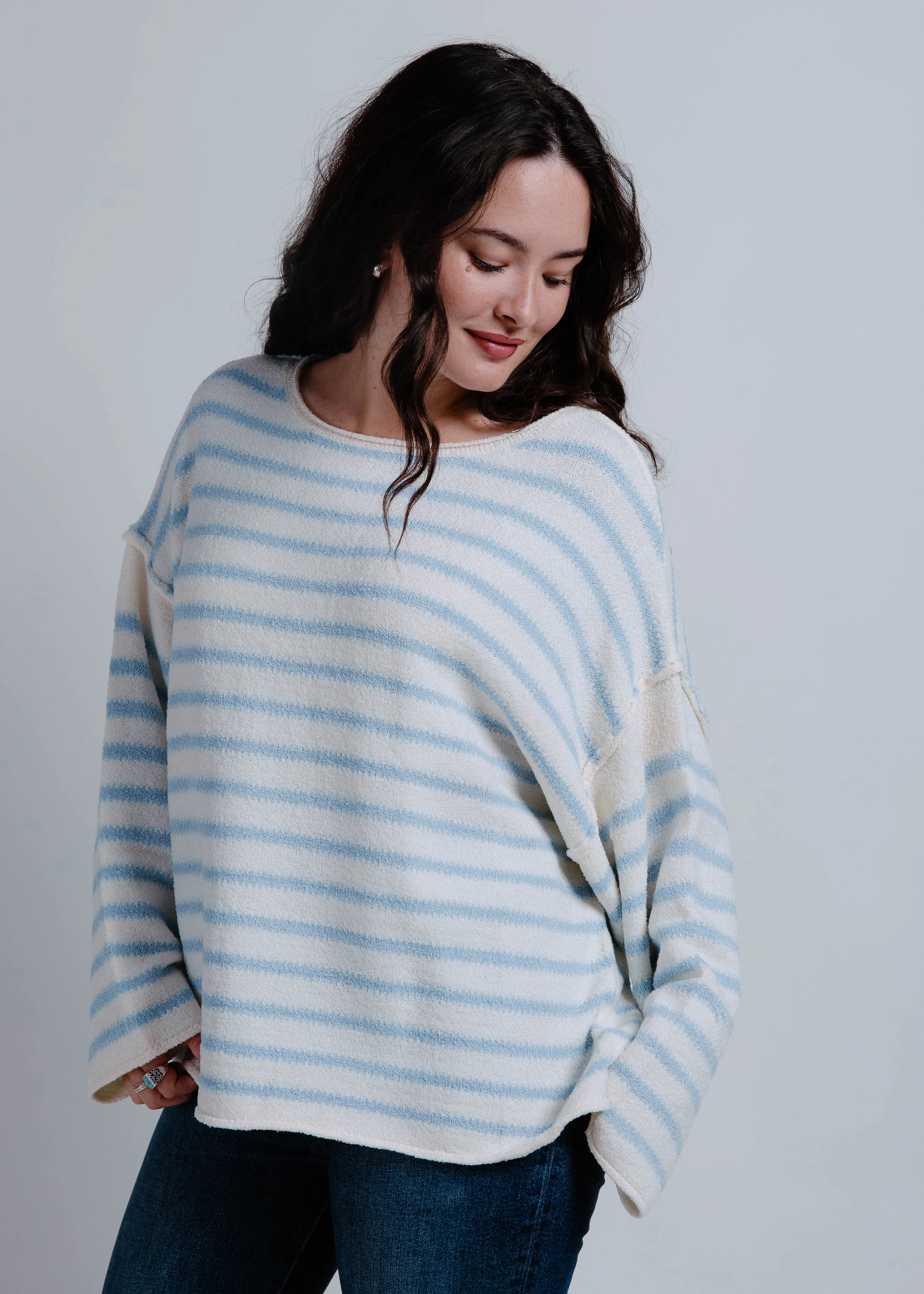 Manny Striped Knit Sweater - Ivory sold by Vinnie Louise product image thumbnail 2