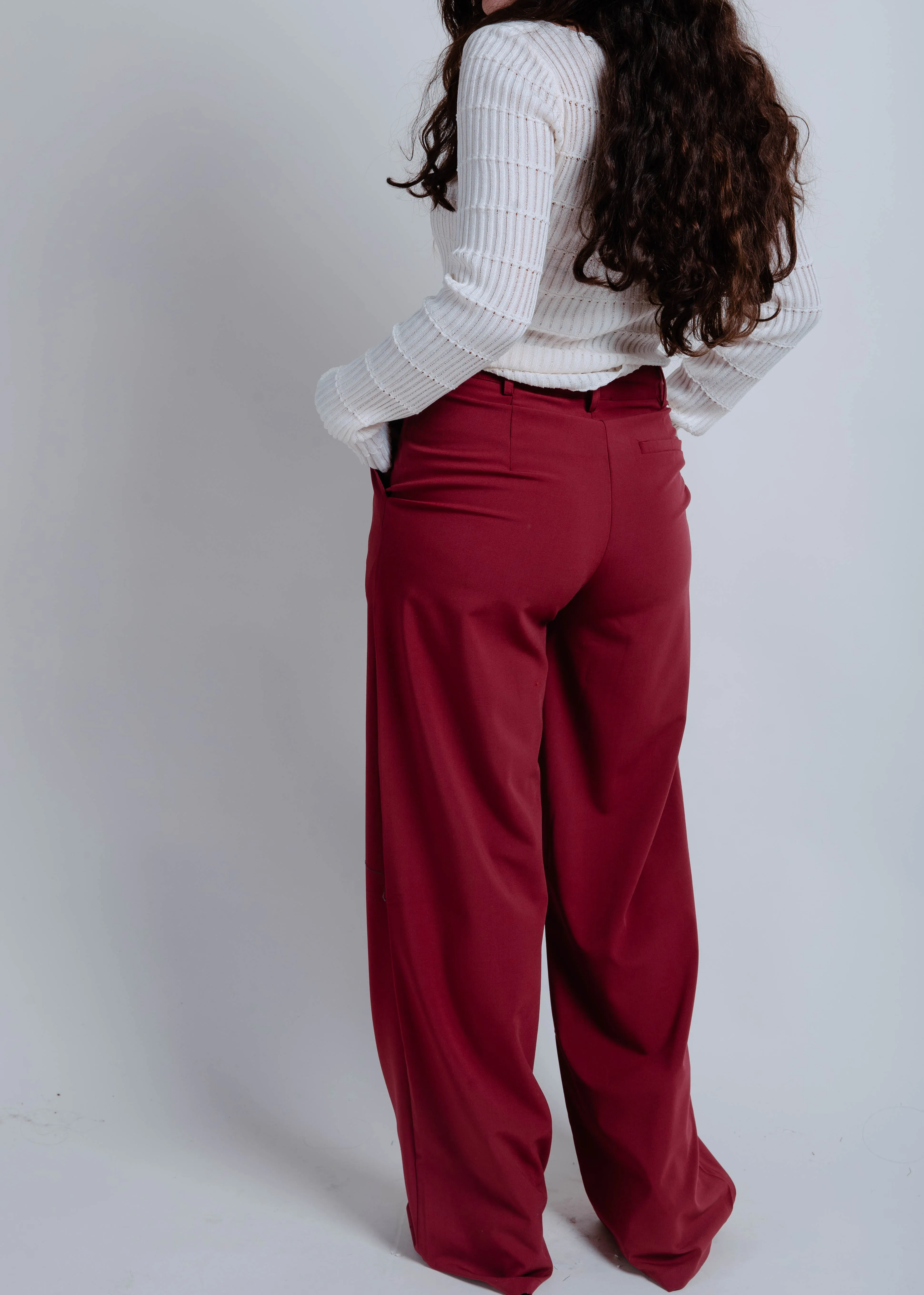 Find Your Way Trousers - Burgundy sold by Vinnie Louise product image thumbnail 5