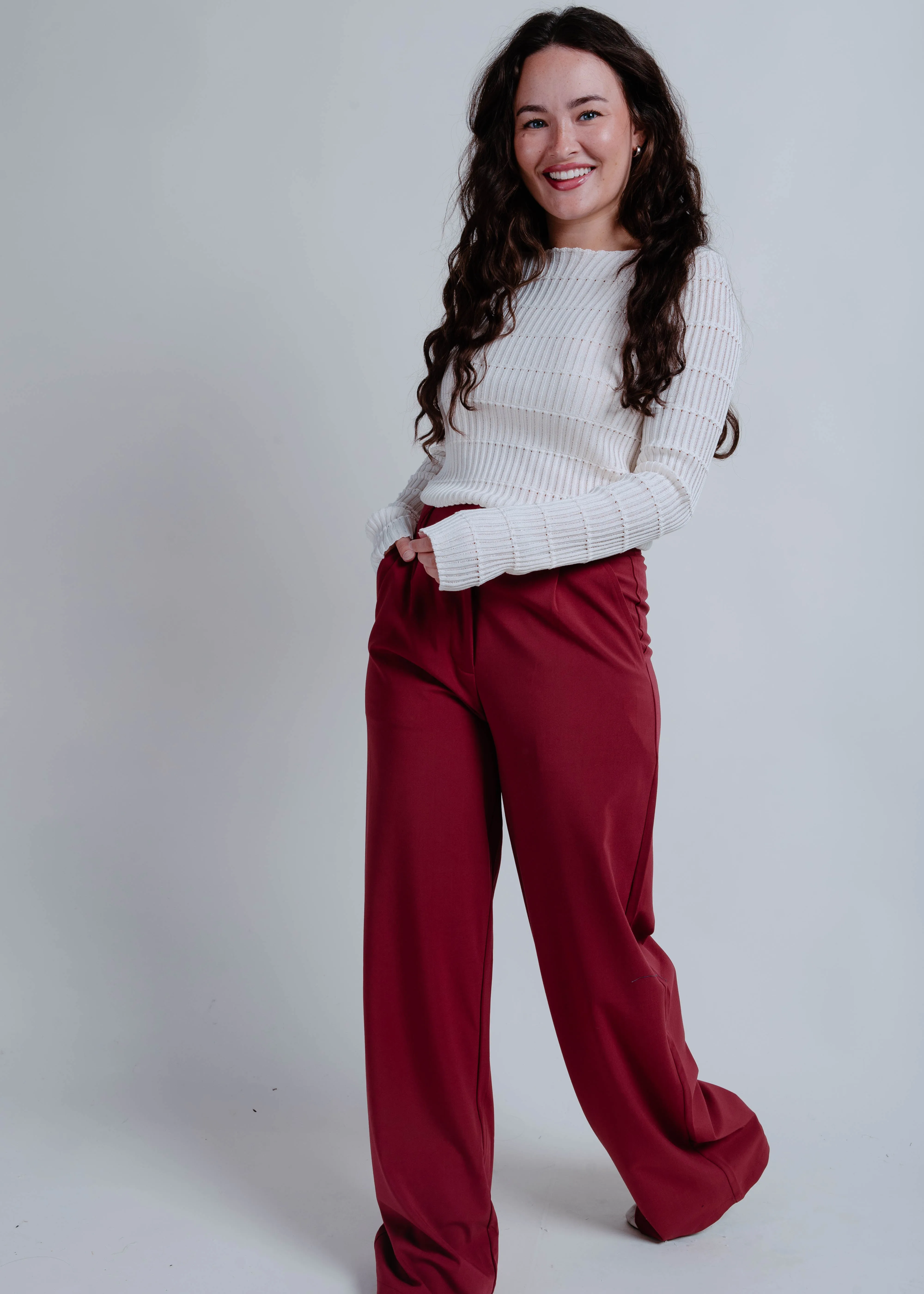 Find Your Way Trousers - Burgundy sold by Vinnie Louise product image thumbnail 3
