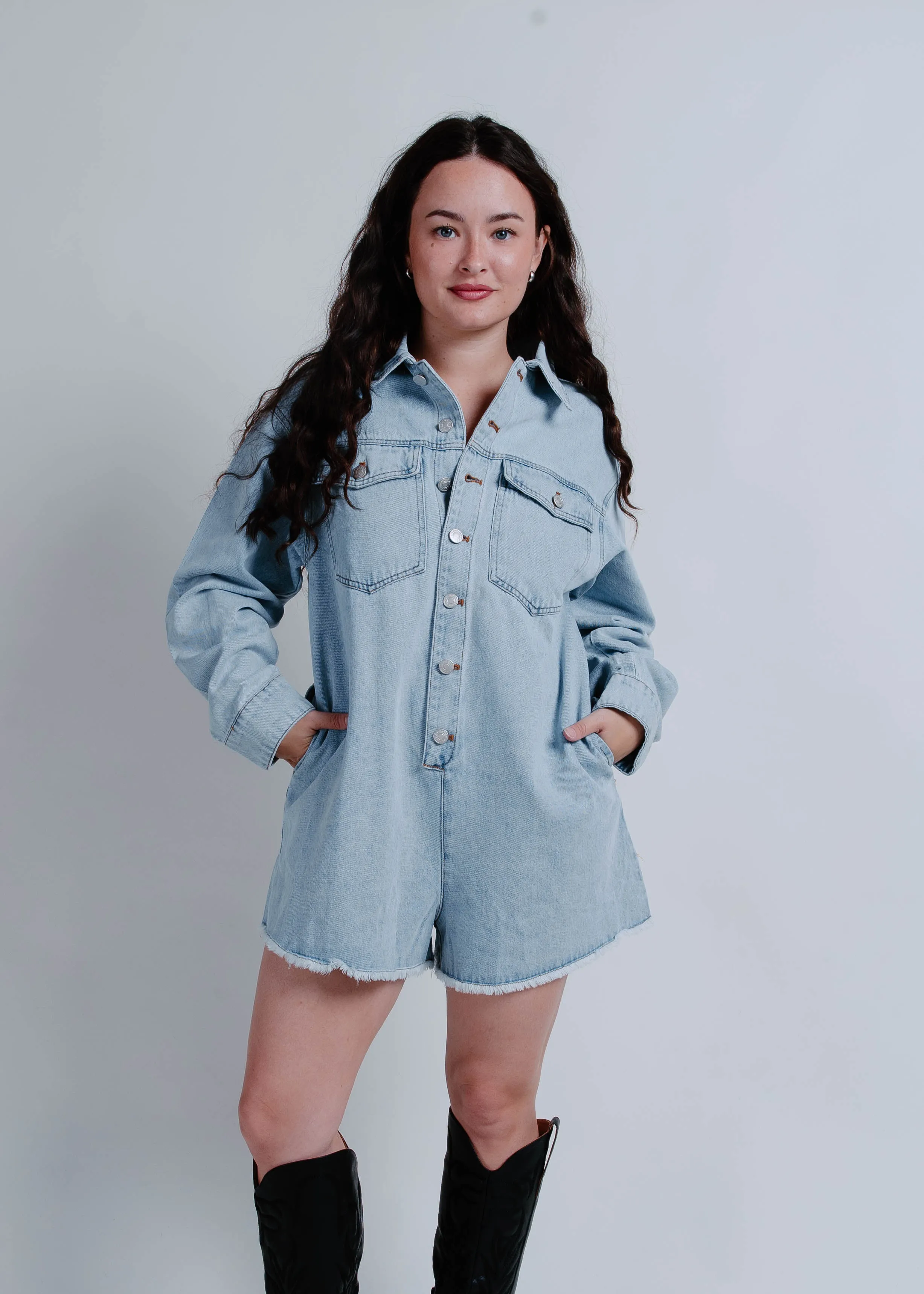 The Karmen Denim Romper sold by Vinnie Louise product image thumbnail 2