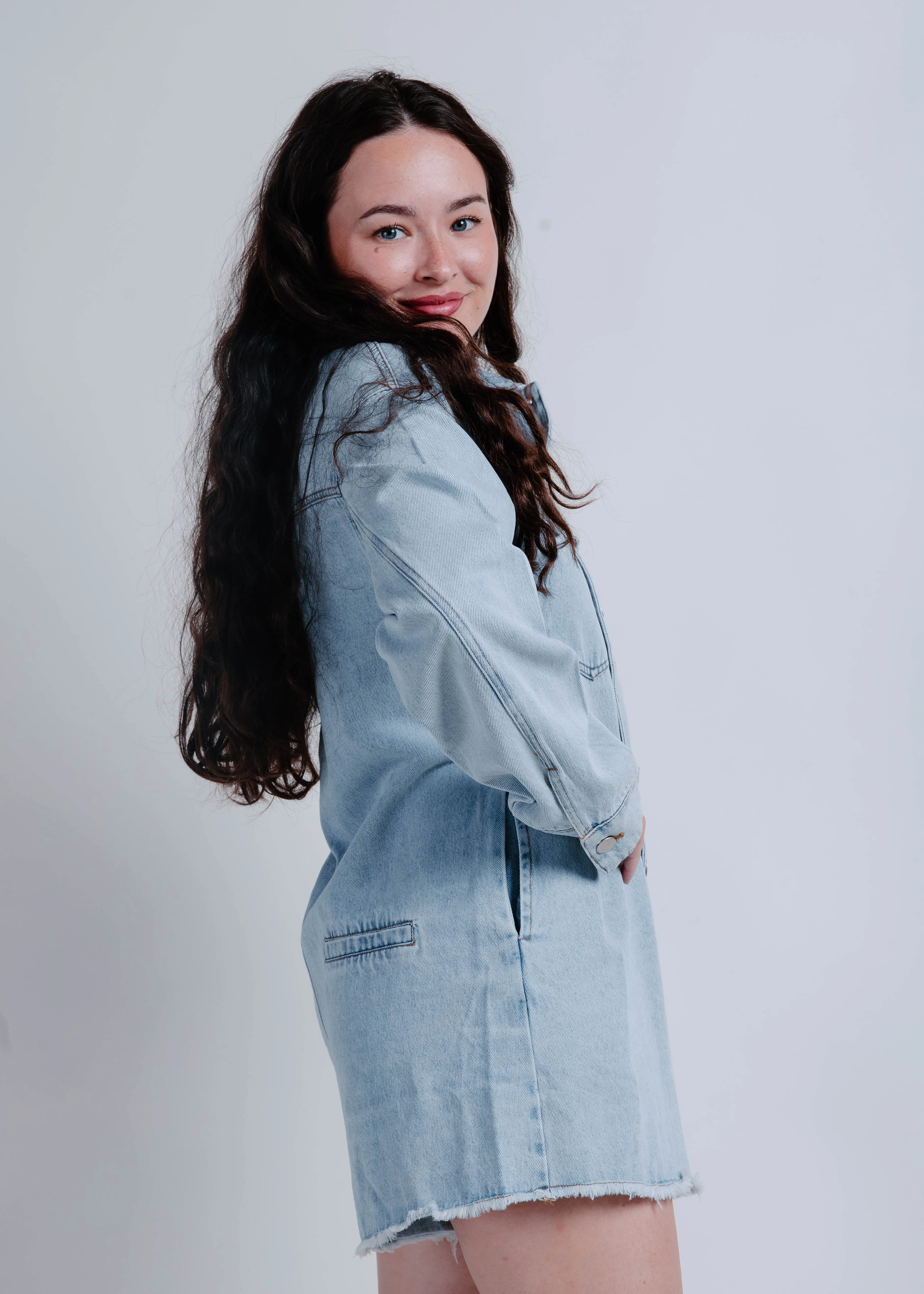 The Karmen Denim Romper sold by Vinnie Louise product image thumbnail 4