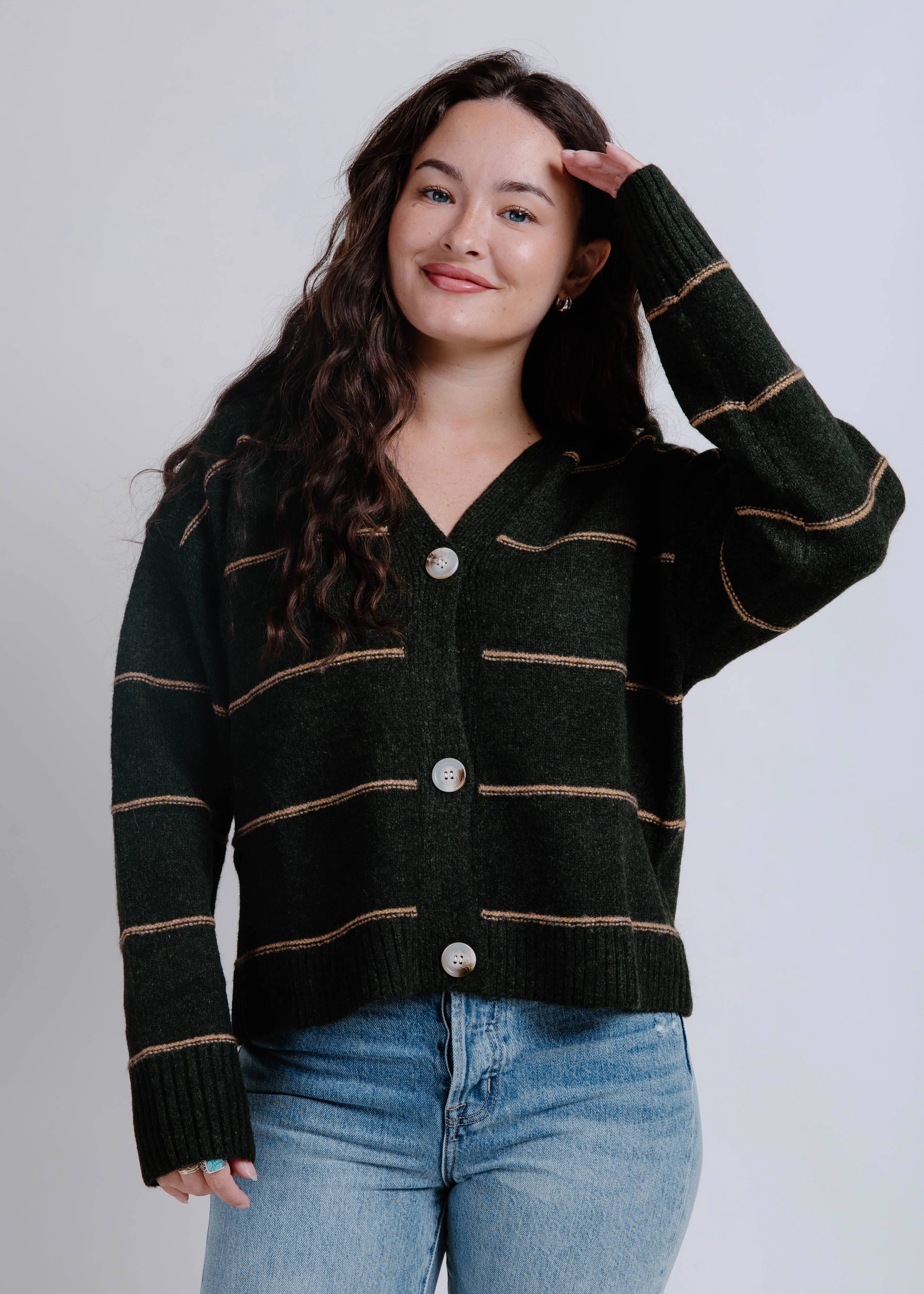 Leva Striped Top - Olive sold by Vinnie Louise