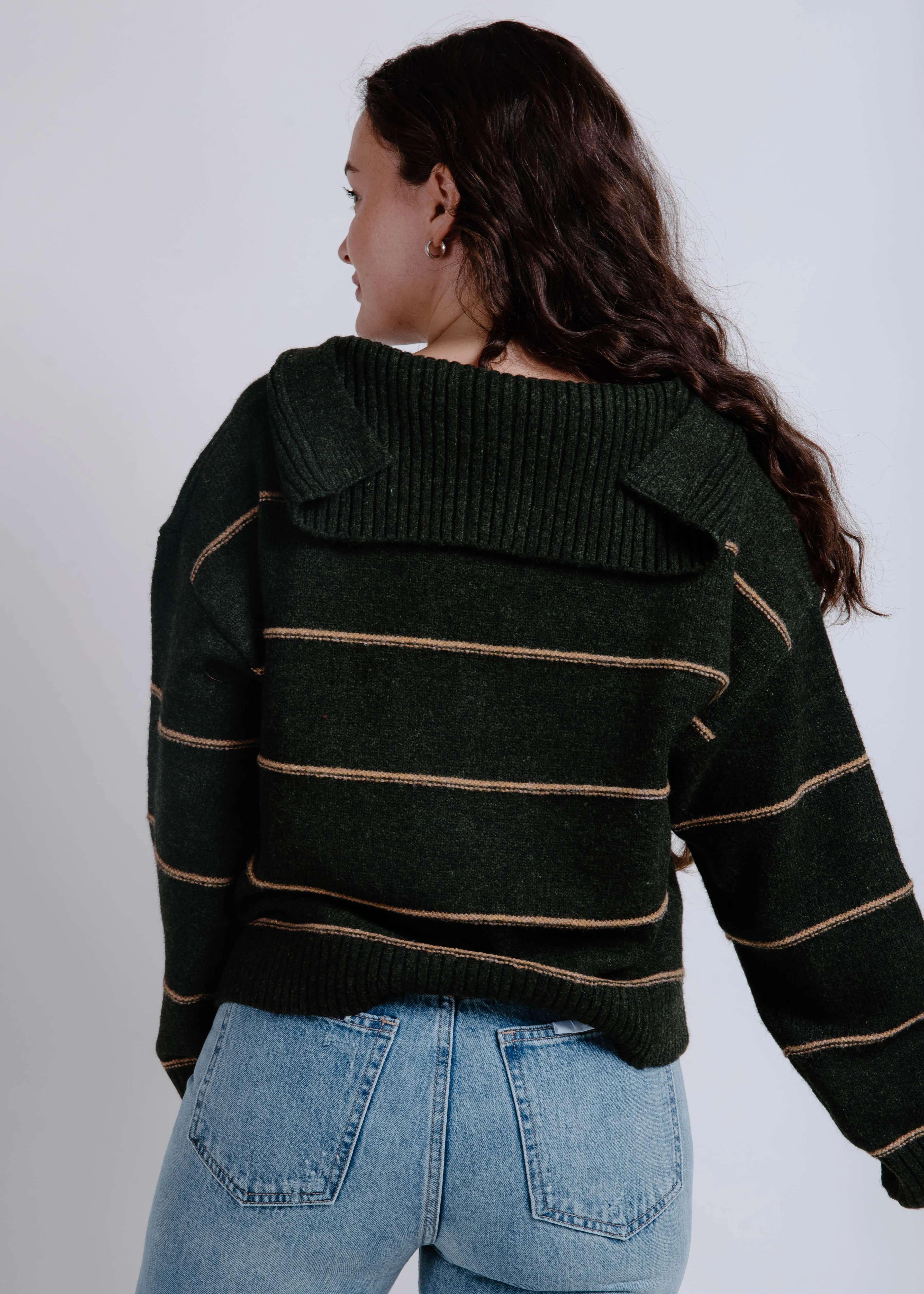 Leva Striped Top - Olive sold by Vinnie Louise product image thumbnail 4