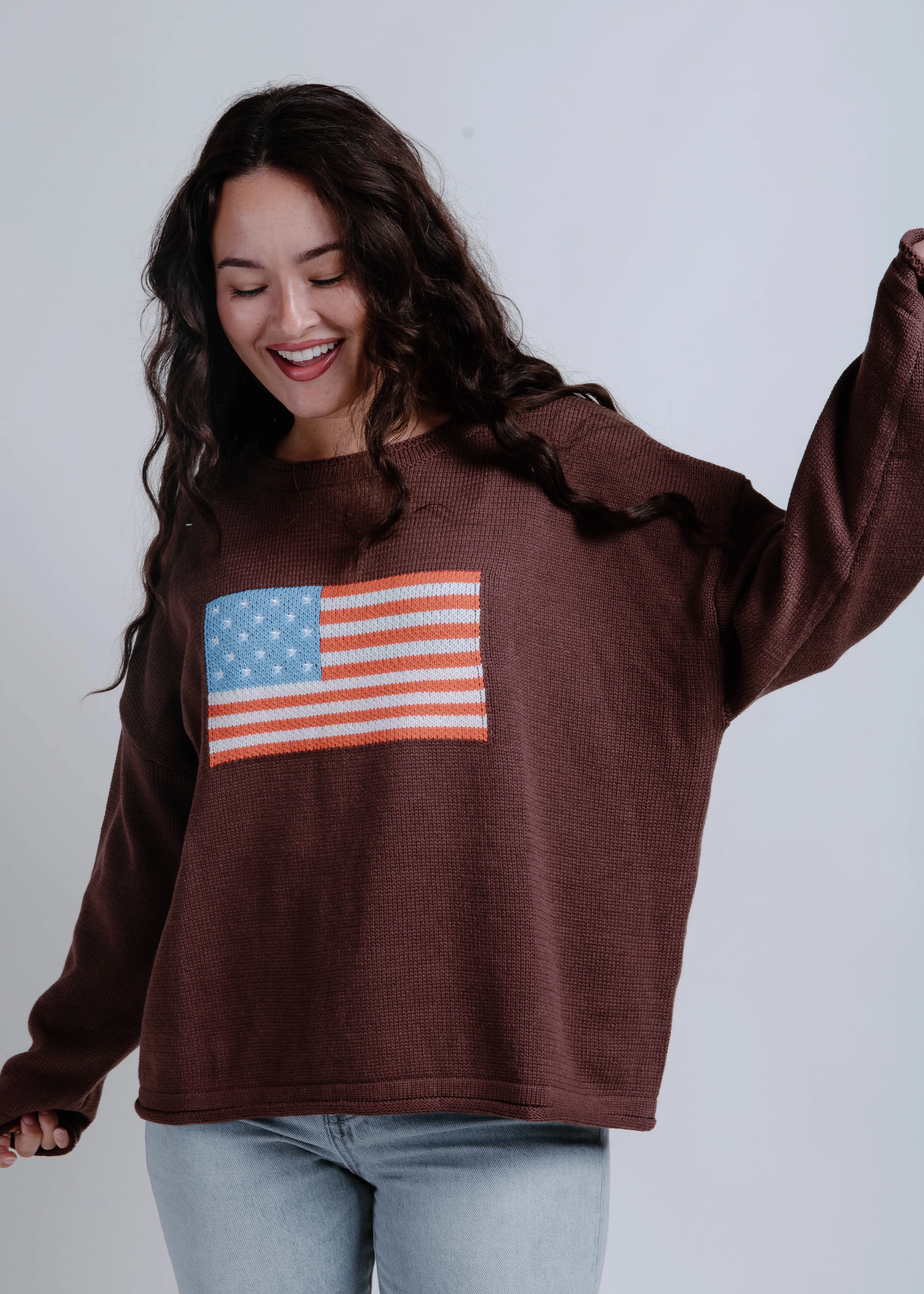 American Knit Sweater - Brown sold by Vinnie Louise