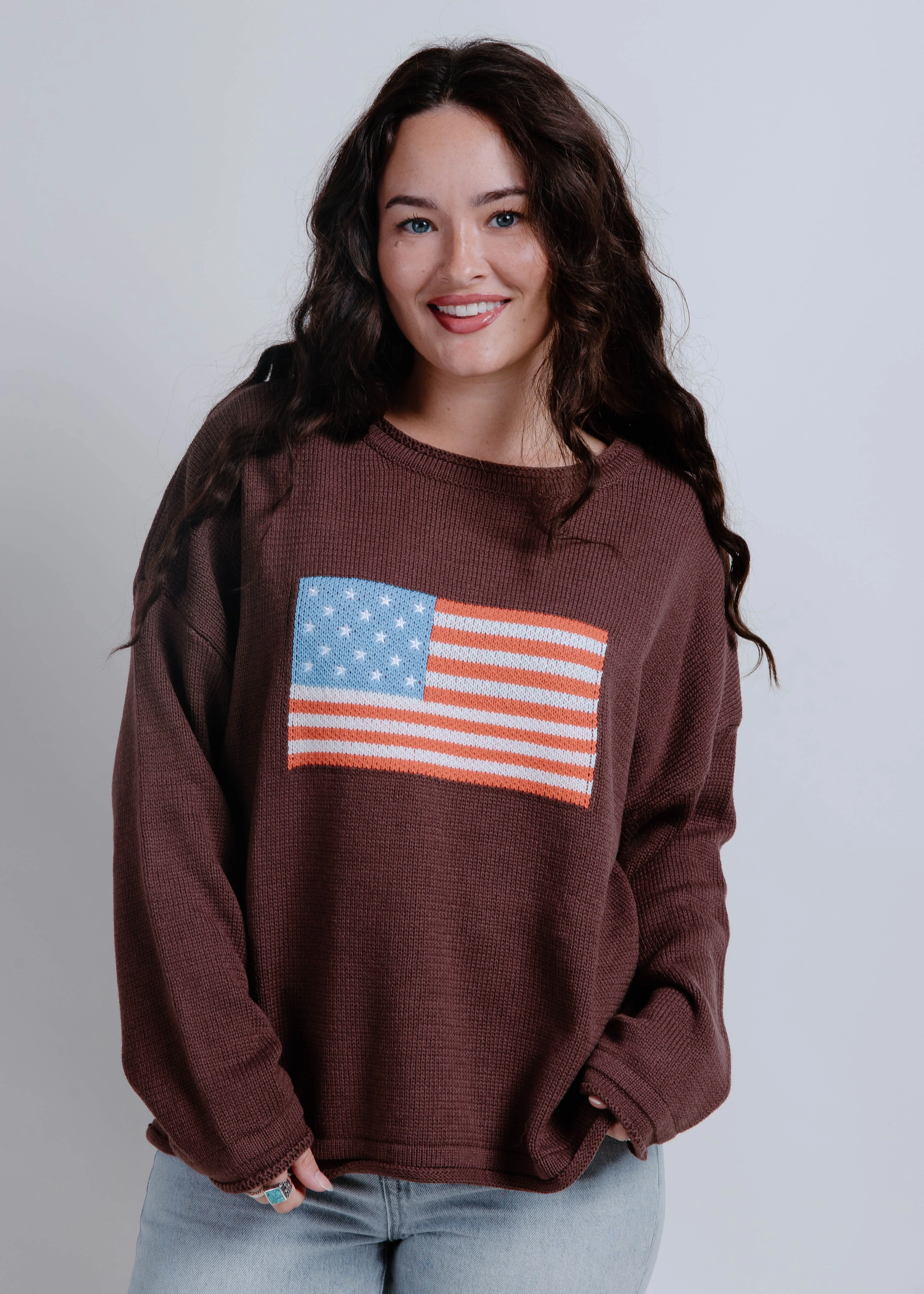 American Knit Sweater - Brown sold by Vinnie Louise product image thumbnail 2