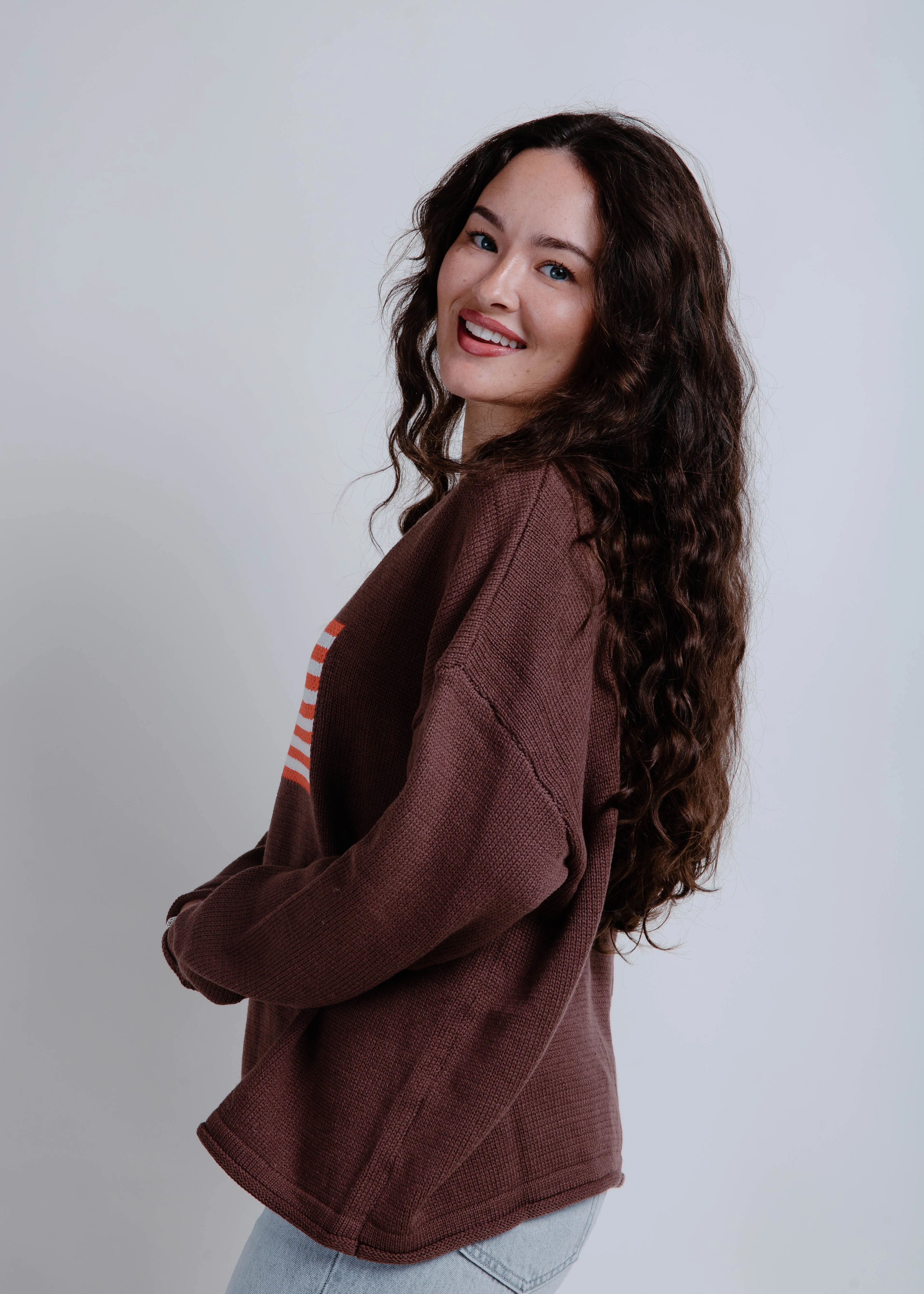 American Knit Sweater - Brown sold by Vinnie Louise product image thumbnail 4