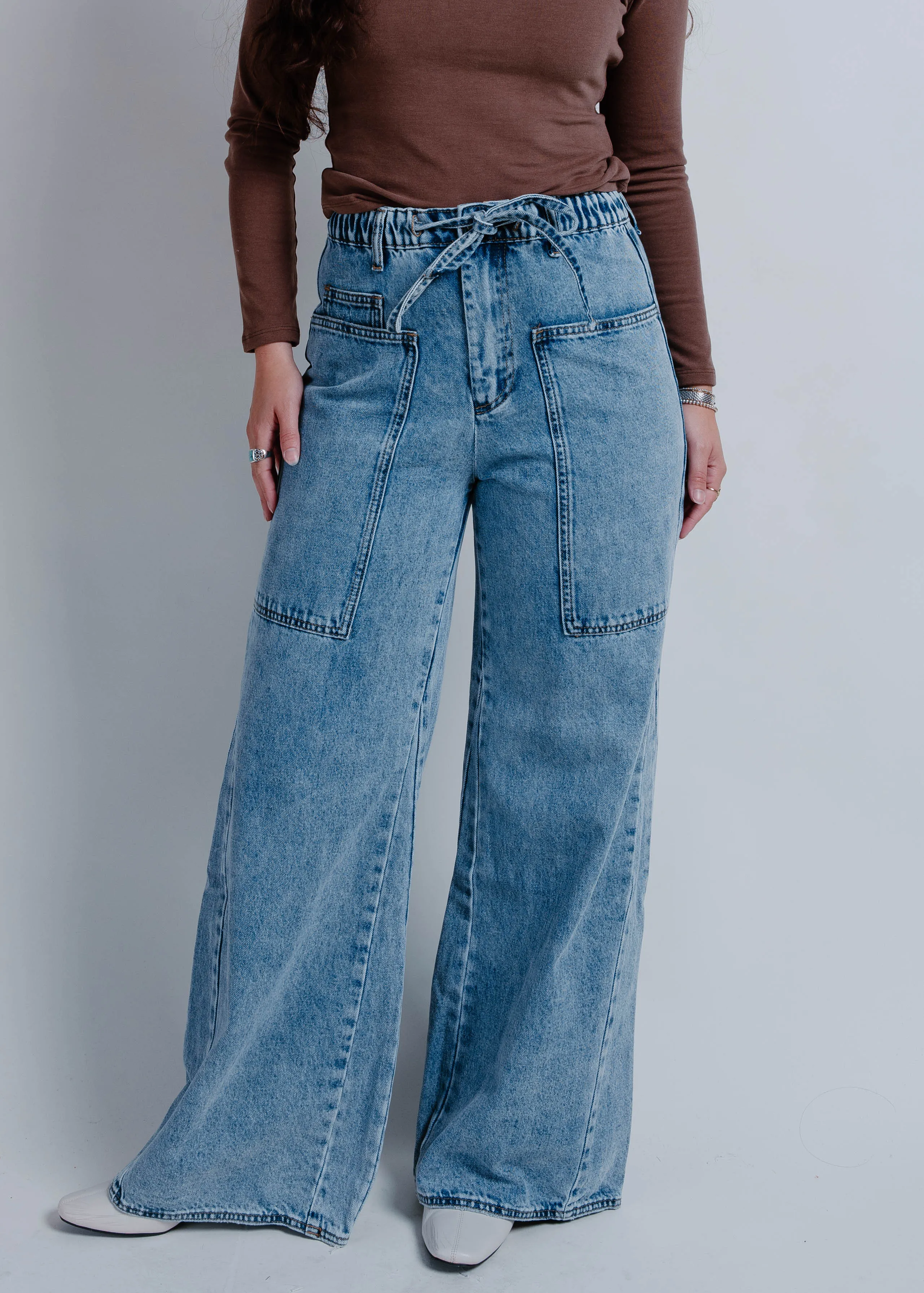 With Ease Wide Leg Denim Pants sold by Vinnie Louise product image thumbnail 2