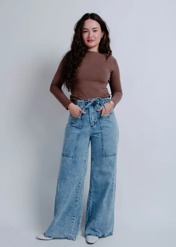 With Ease Wide Leg Denim Pants sold by Vinnie Louise