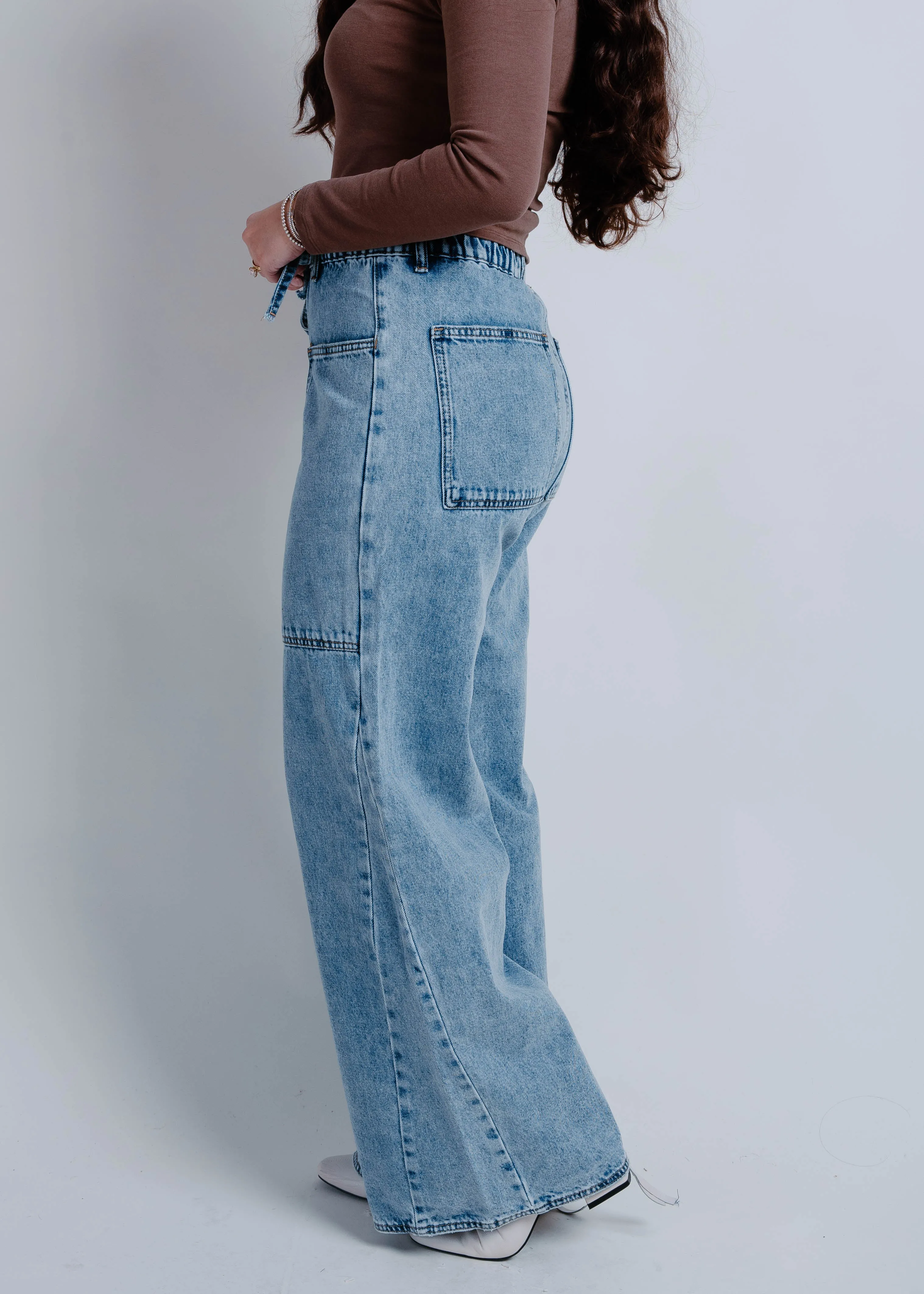 With Ease Wide Leg Denim Pants sold by Vinnie Louise product image thumbnail 3