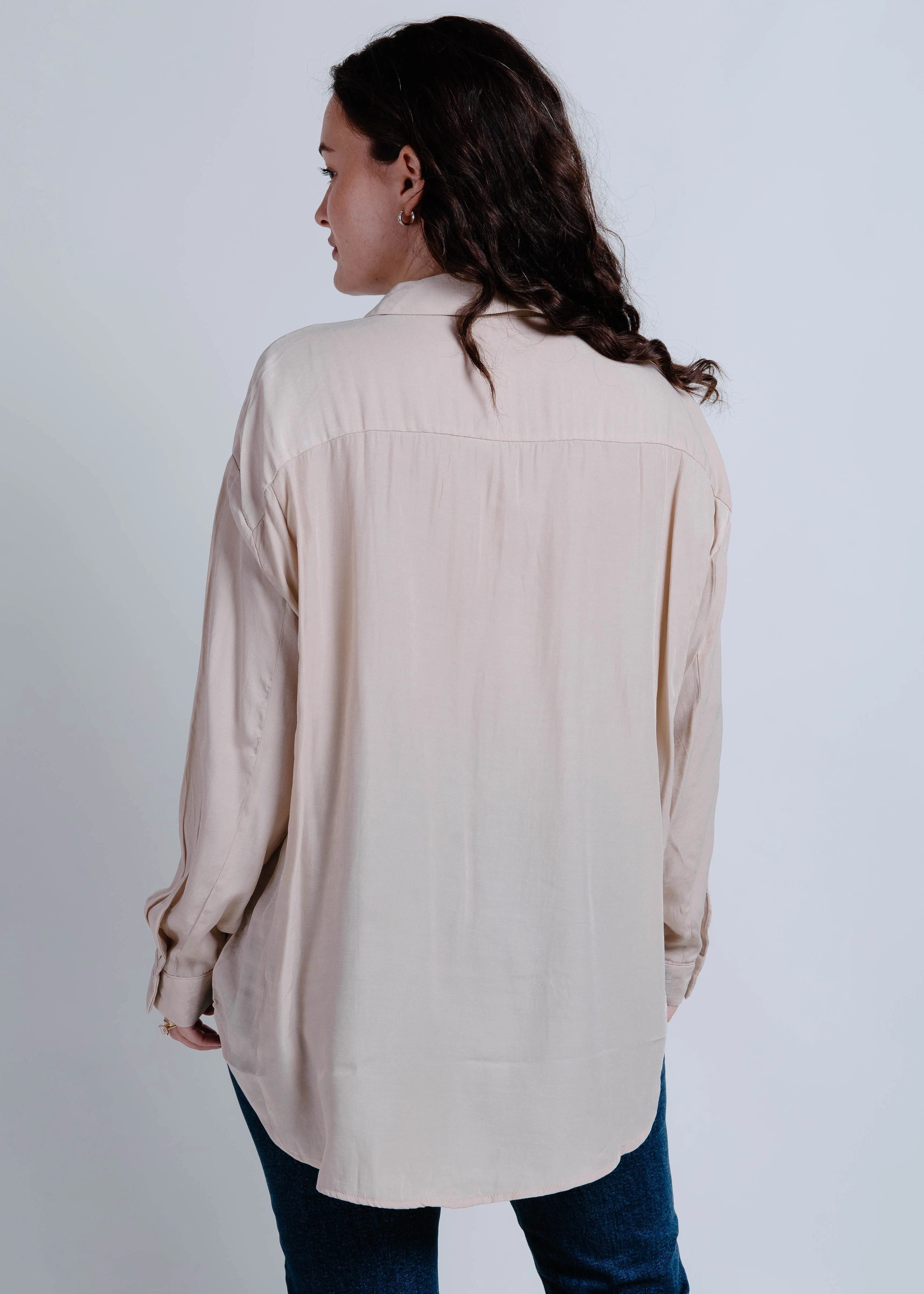 Lee Button Down Top - Light Khaki sold by Vinnie Louise product image thumbnail 5