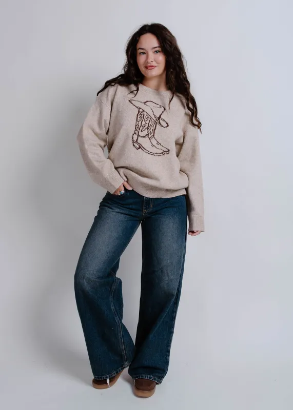 Western Cowgirl Knit Sweater sold by Vinnie Louise