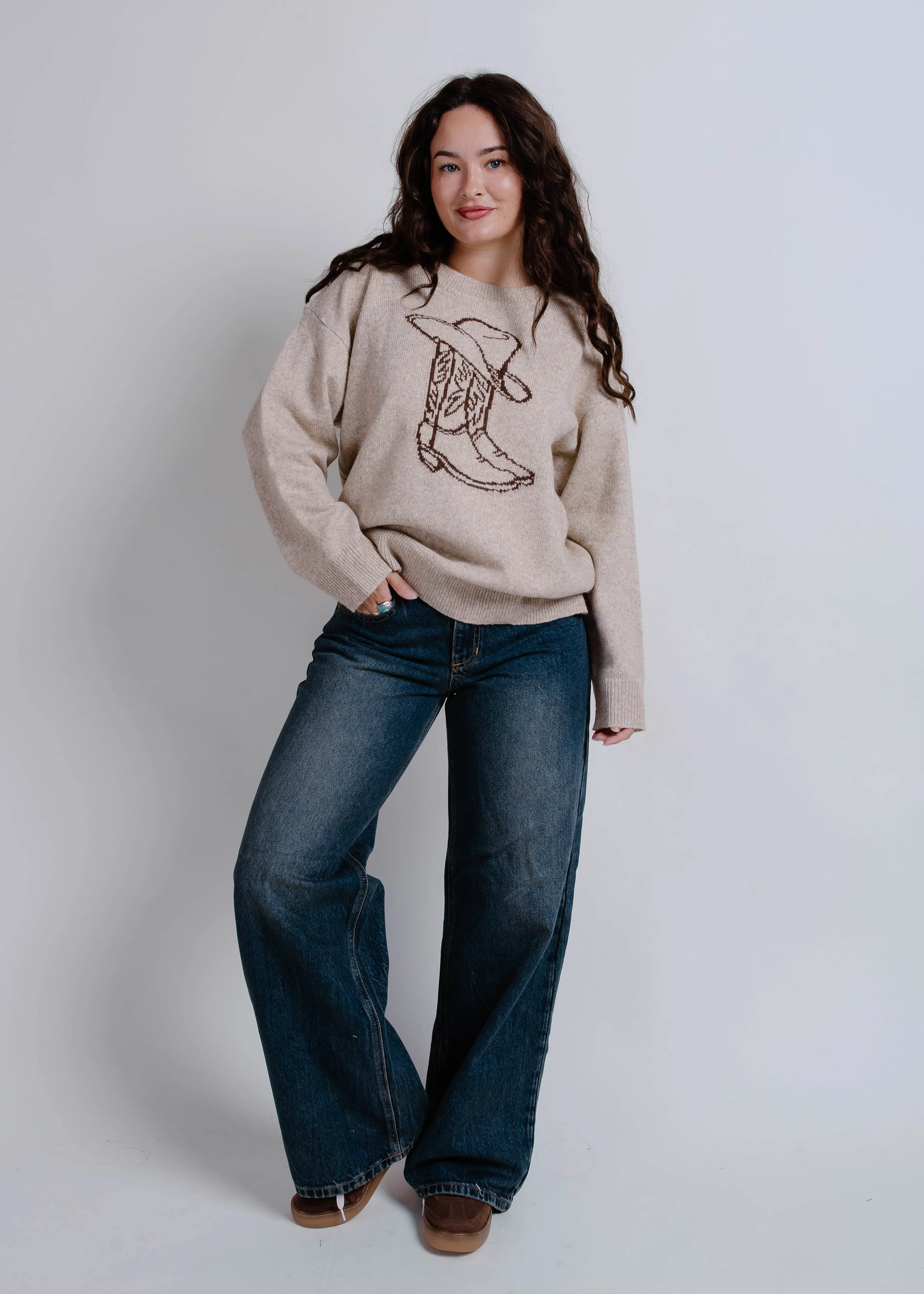 Western Cowgirl Knit Sweater sold by Vinnie Louise