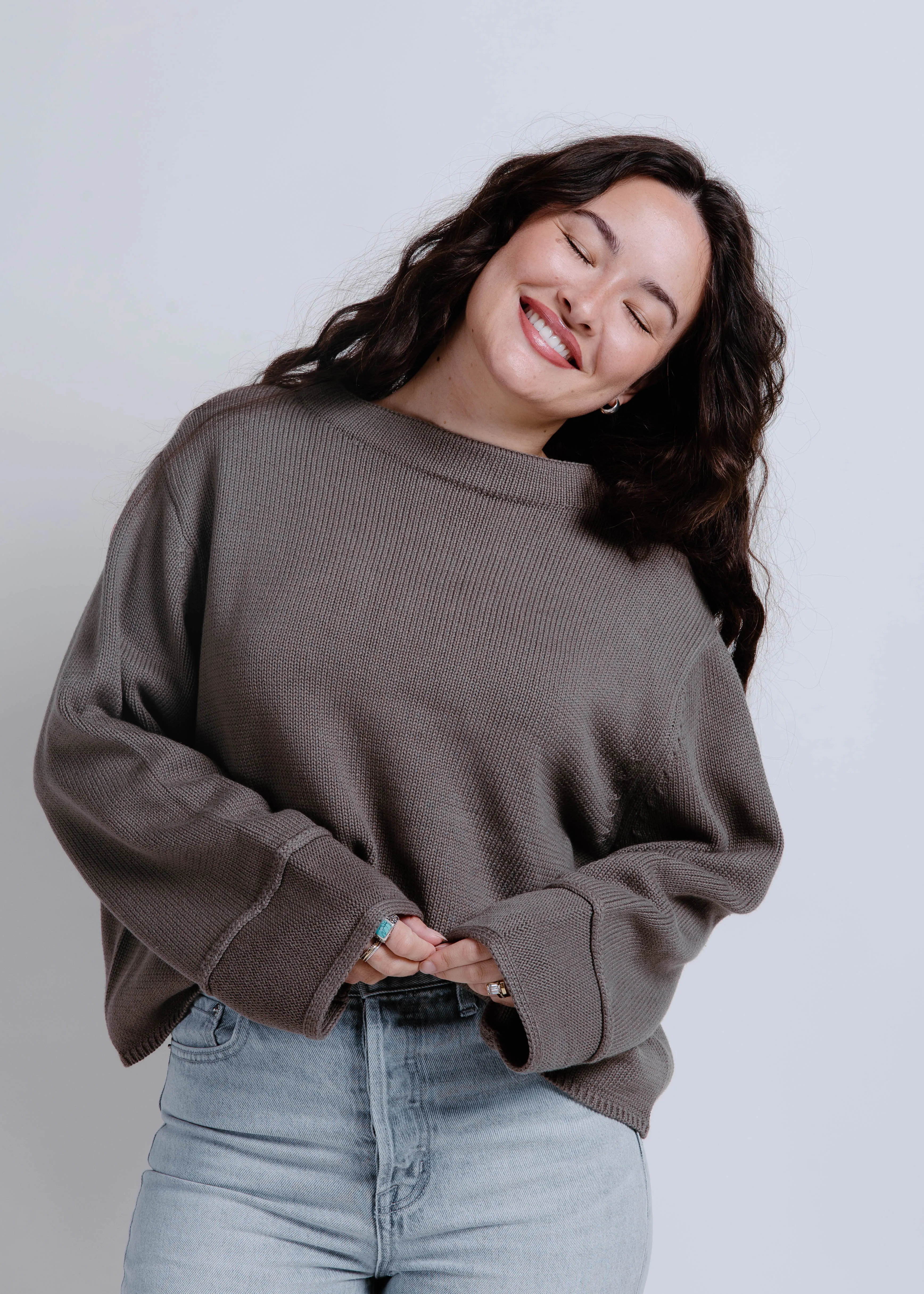 Tina Mock Neck Sweater - Olive sold by Vinnie Louise product image thumbnail 5