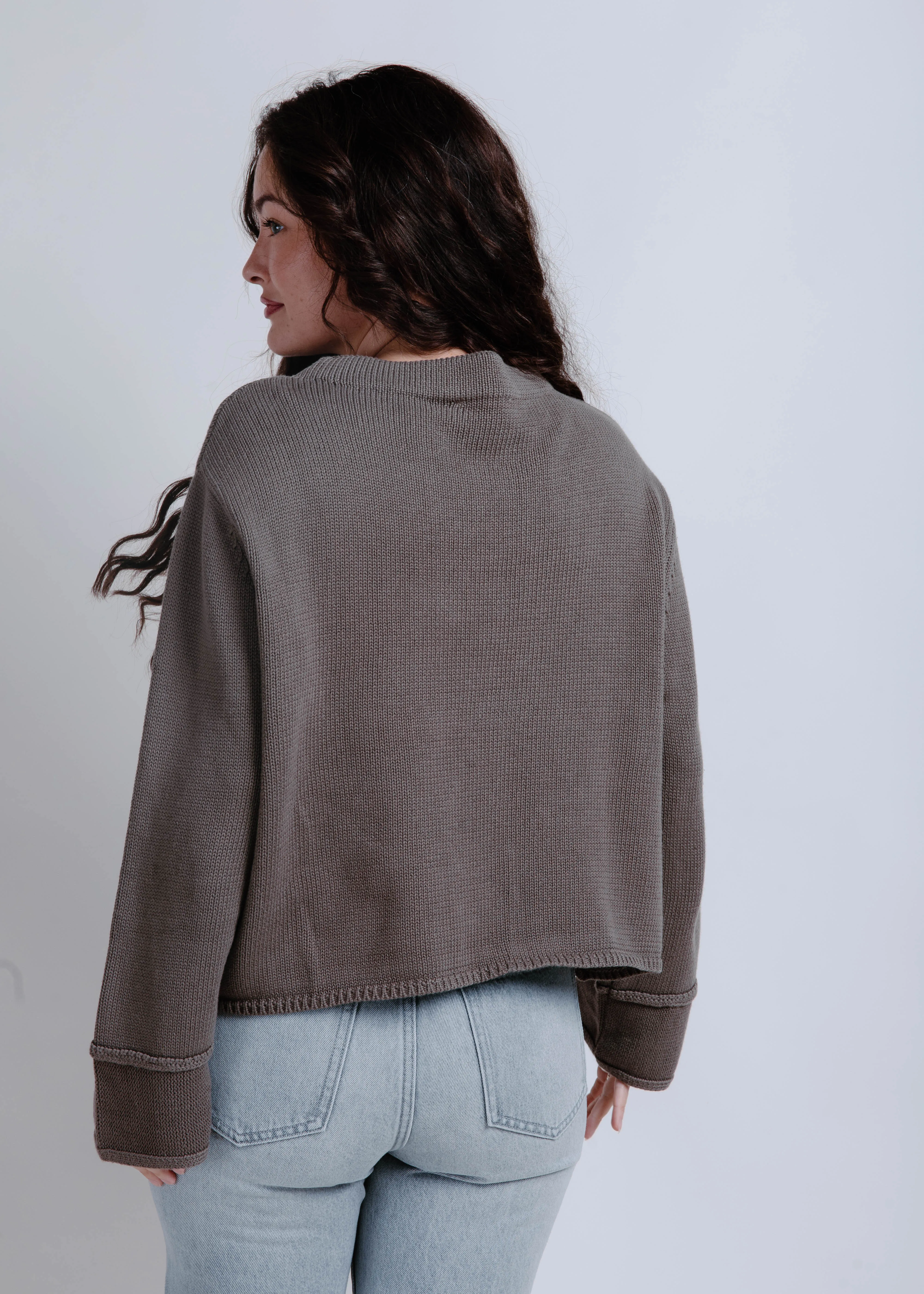 Tina Mock Neck Sweater - Olive sold by Vinnie Louise product image thumbnail 4