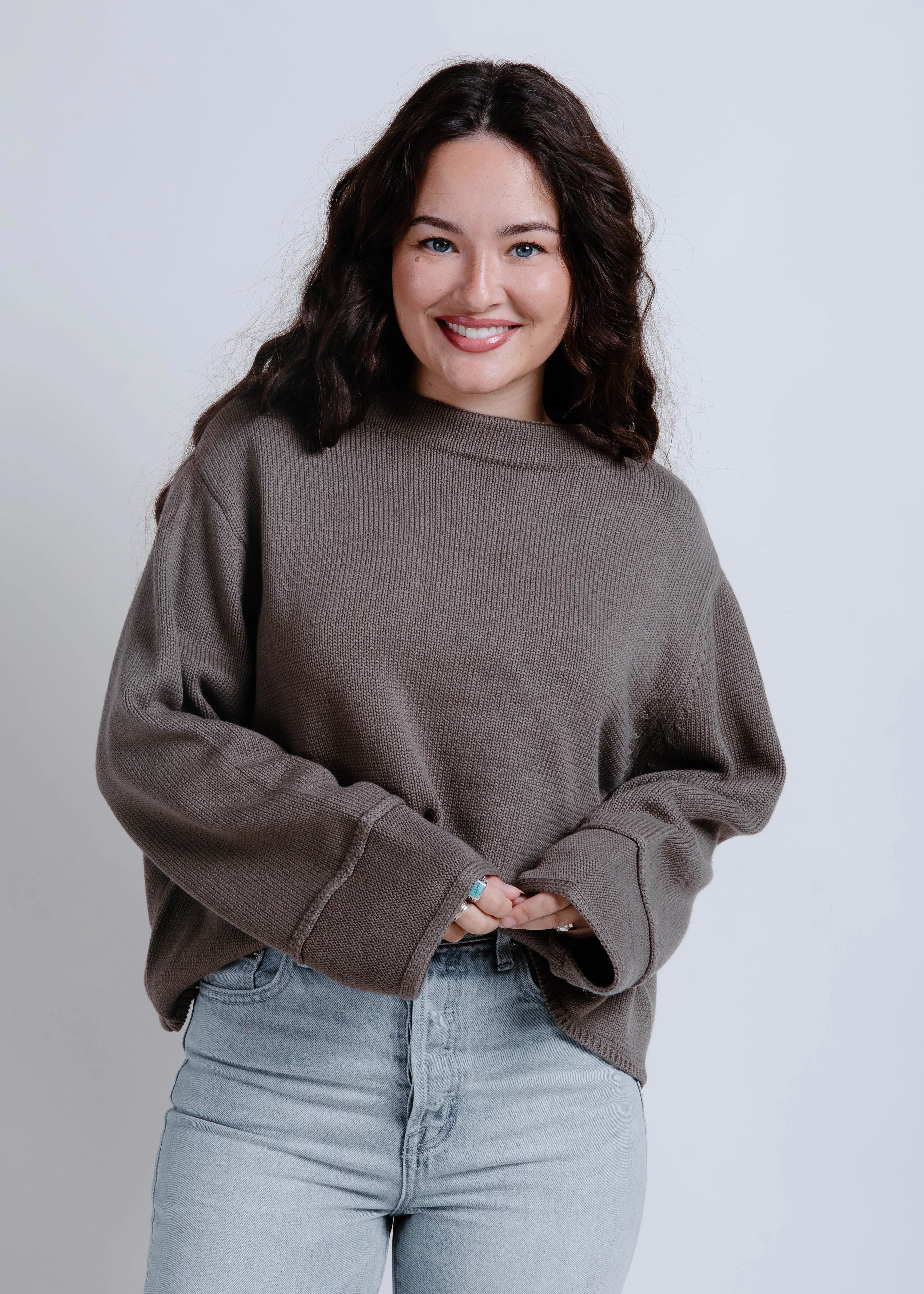 Tina Mock Neck Sweater - Olive sold by Vinnie Louise product image thumbnail 2