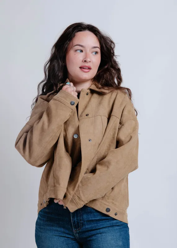 Juliette Suede Jacket - Camel sold by Vinnie Louise
