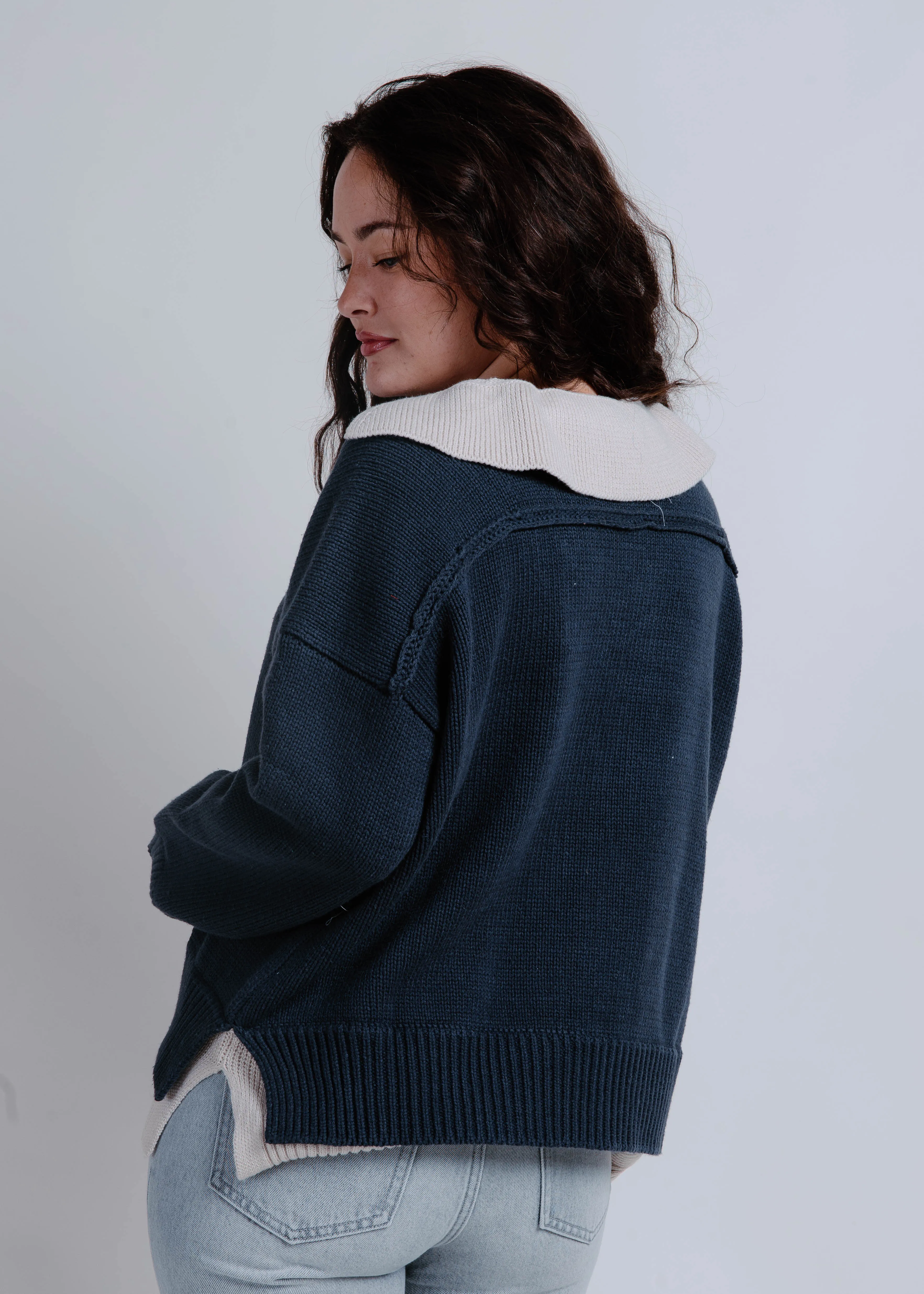 The New England Sweater - Navy sold by Vinnie Louise product image thumbnail 4