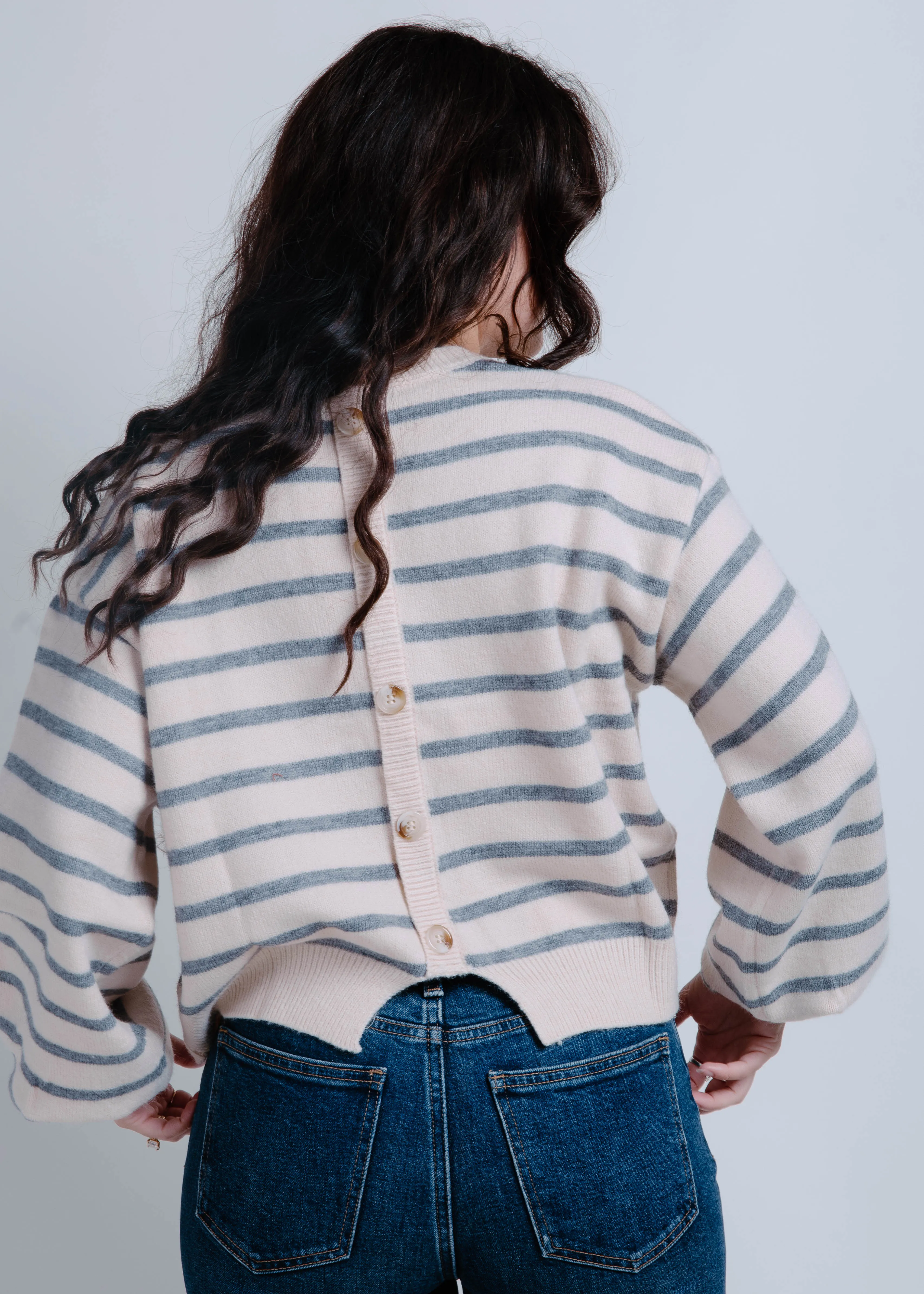 Beaumont Striped Sweater - Gray sold by Vinnie Louise product image thumbnail 2