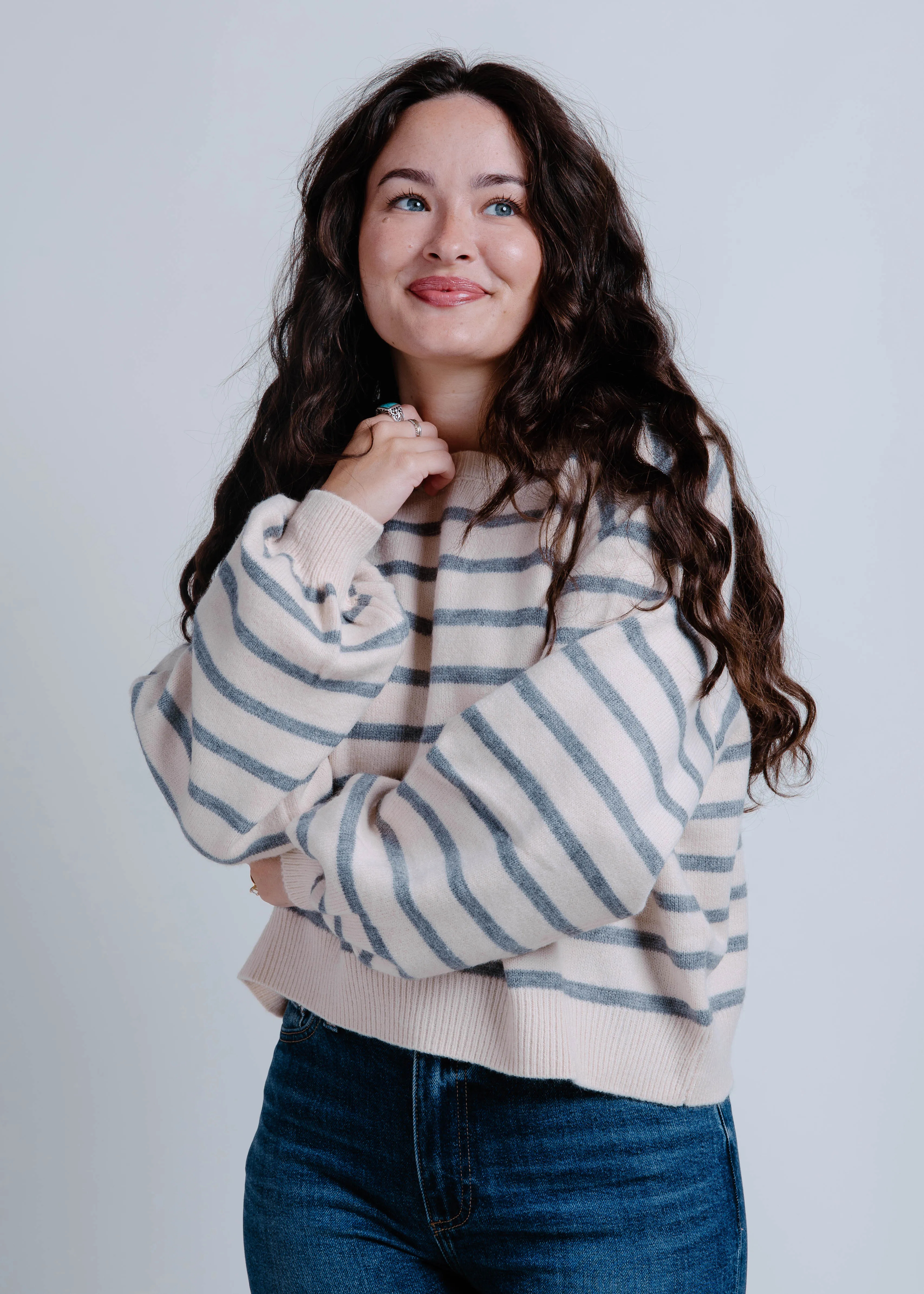 Beaumont Striped Sweater - Gray sold by Vinnie Louise product image thumbnail 4