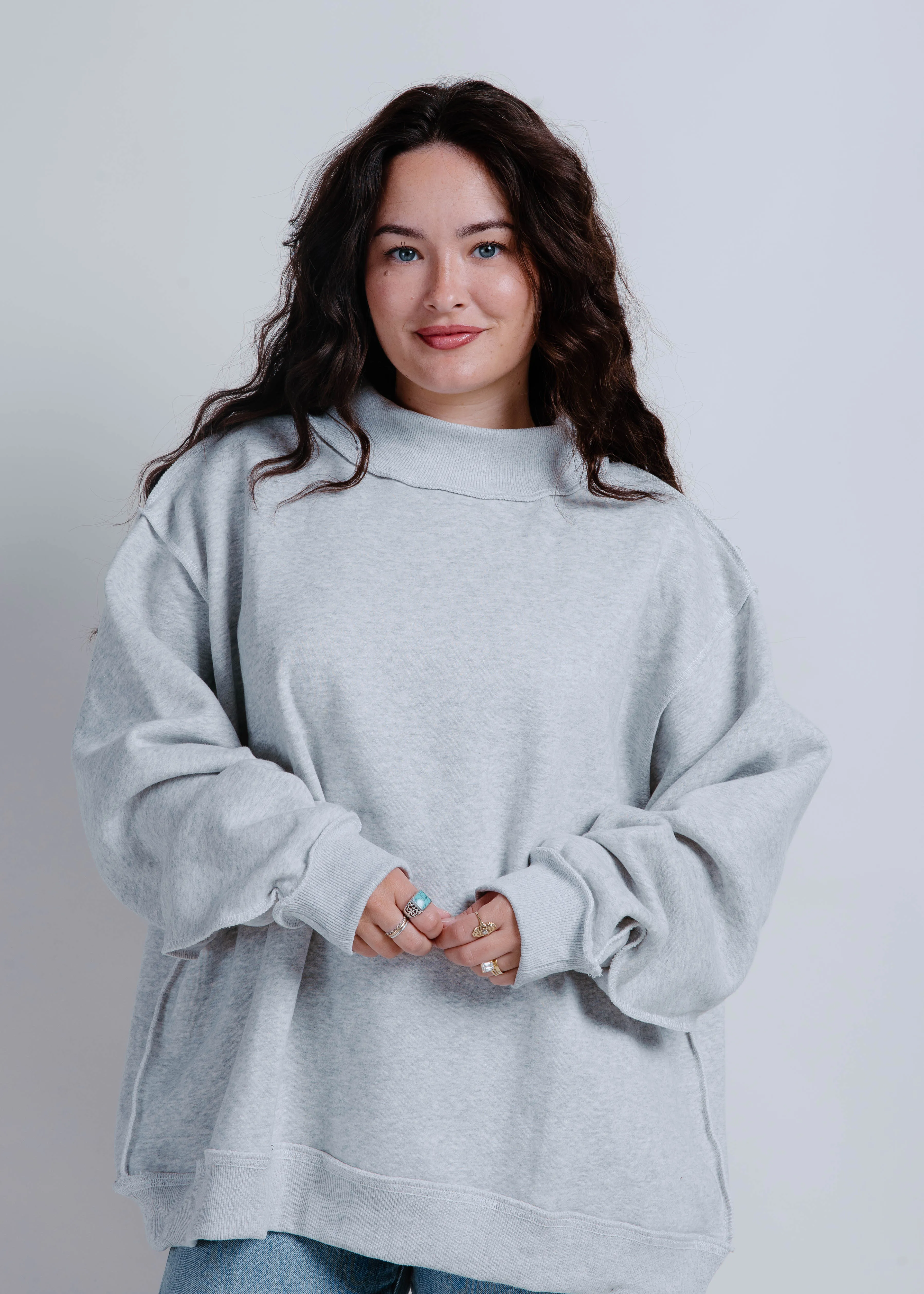 Tonie Mock Neck Sweatshirt sold by Vinnie Louise product image thumbnail 5