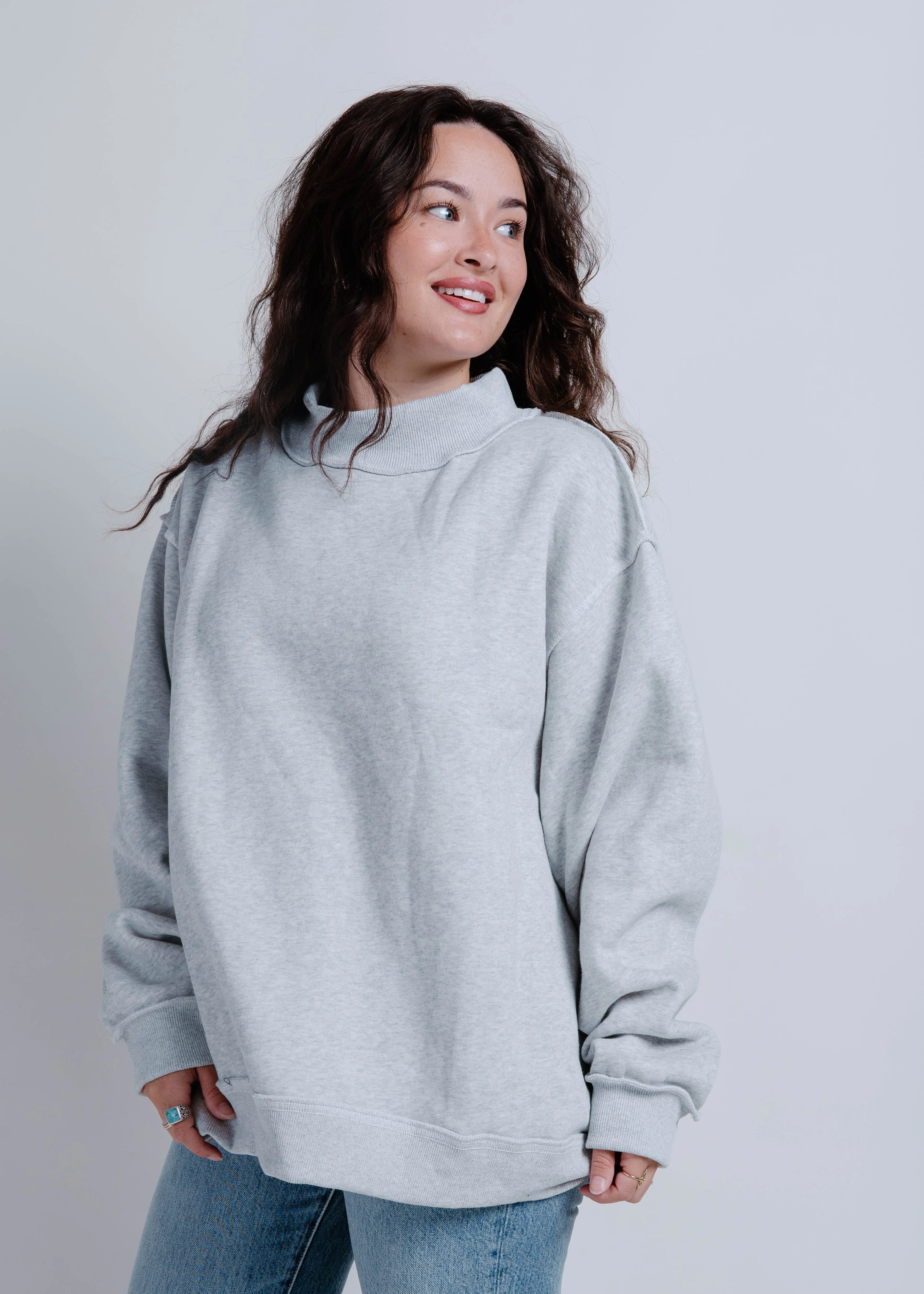 Tonie Mock Neck Sweatshirt sold by Vinnie Louise product image thumbnail 3