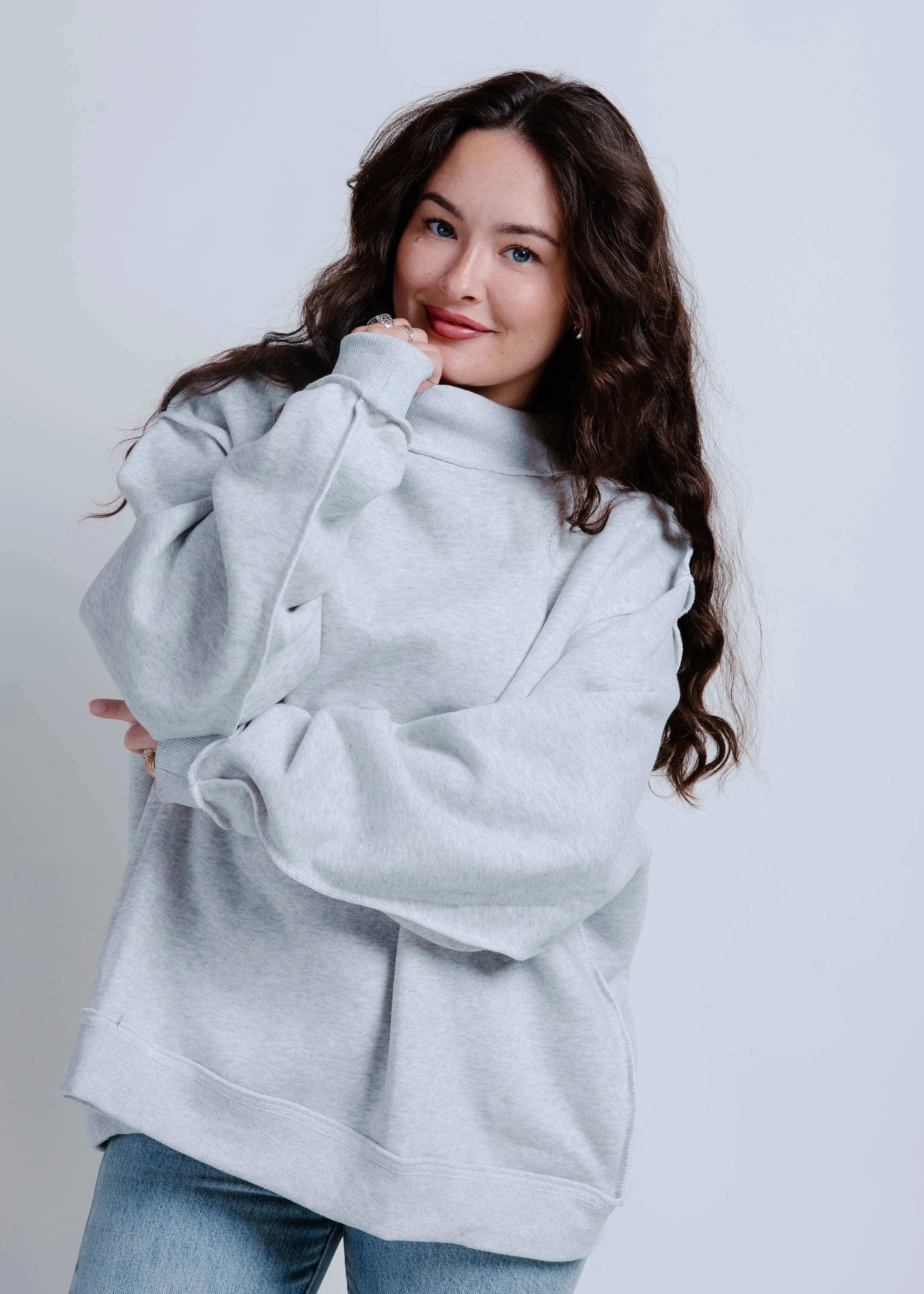 Tonie Mock Neck Sweatshirt sold by Vinnie Louise