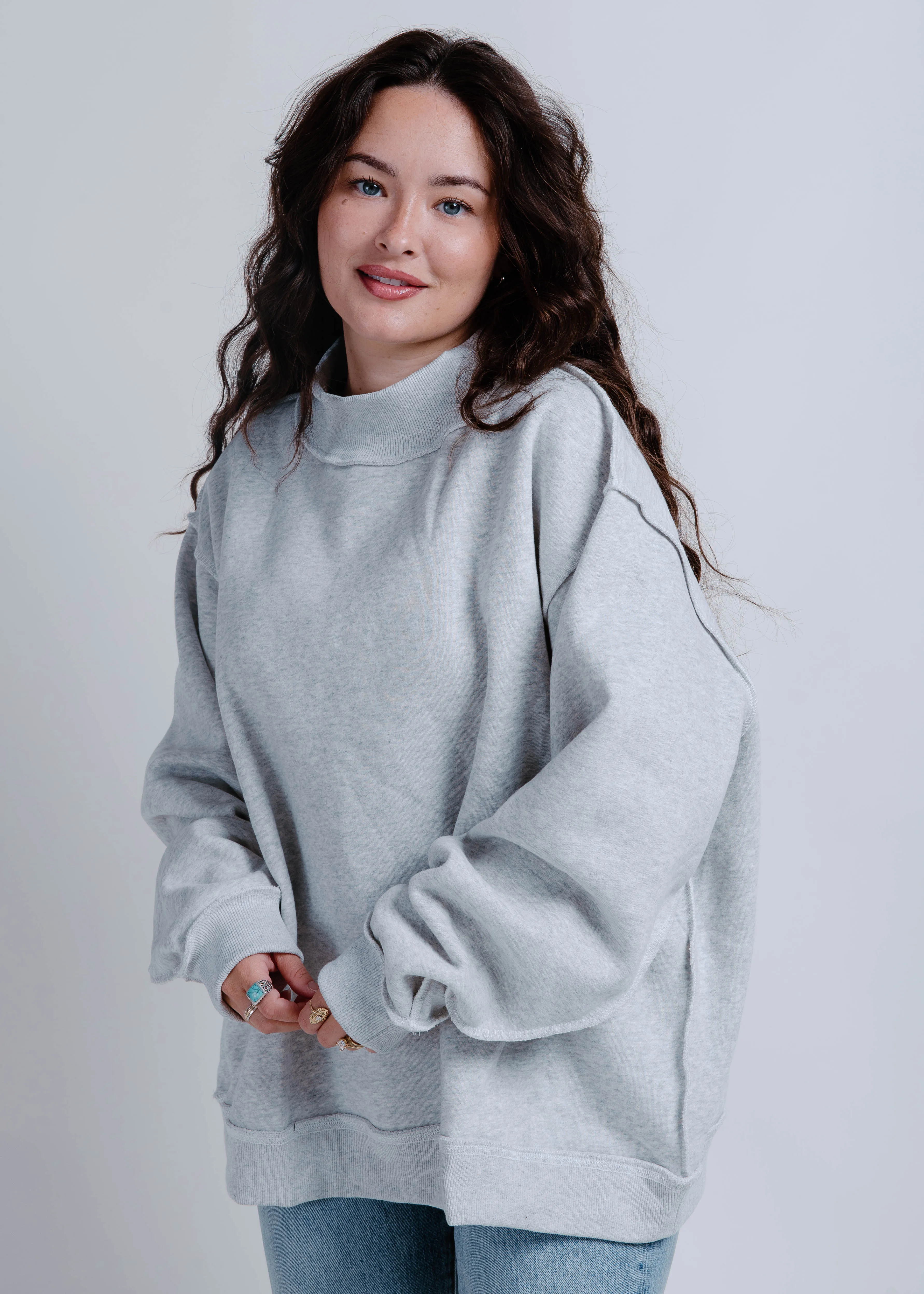 Tonie Mock Neck Sweatshirt sold by Vinnie Louise product image thumbnail 2