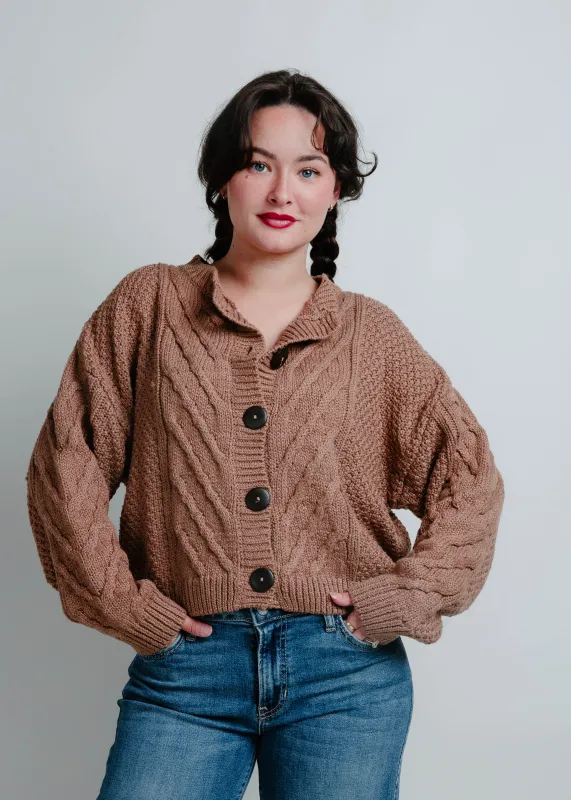Maizy Knit Cardigan - Brown sold by Vinnie Louise