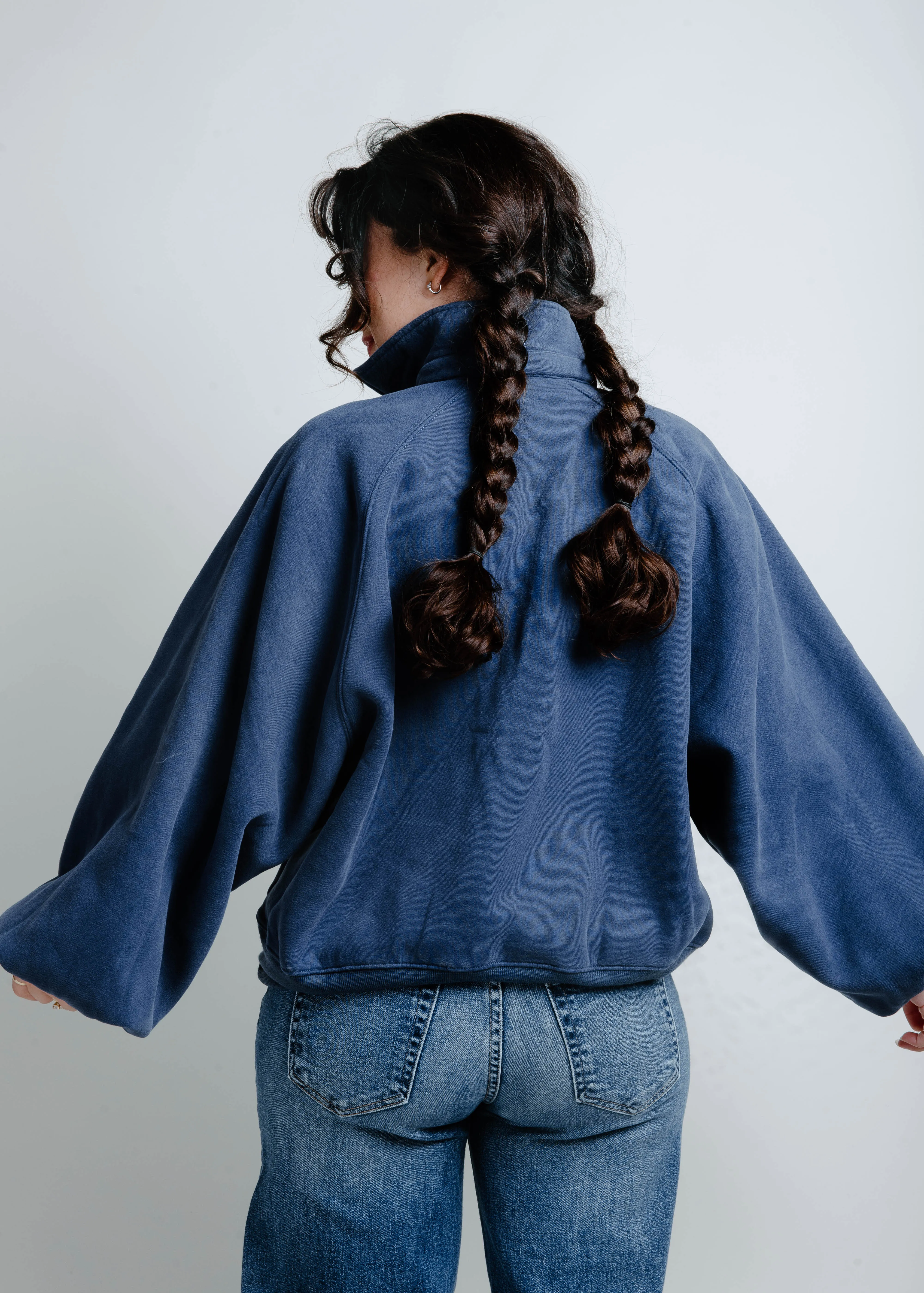 Lainey Buttoned Pullover - Navy sold by Vinnie Louise product image thumbnail 3