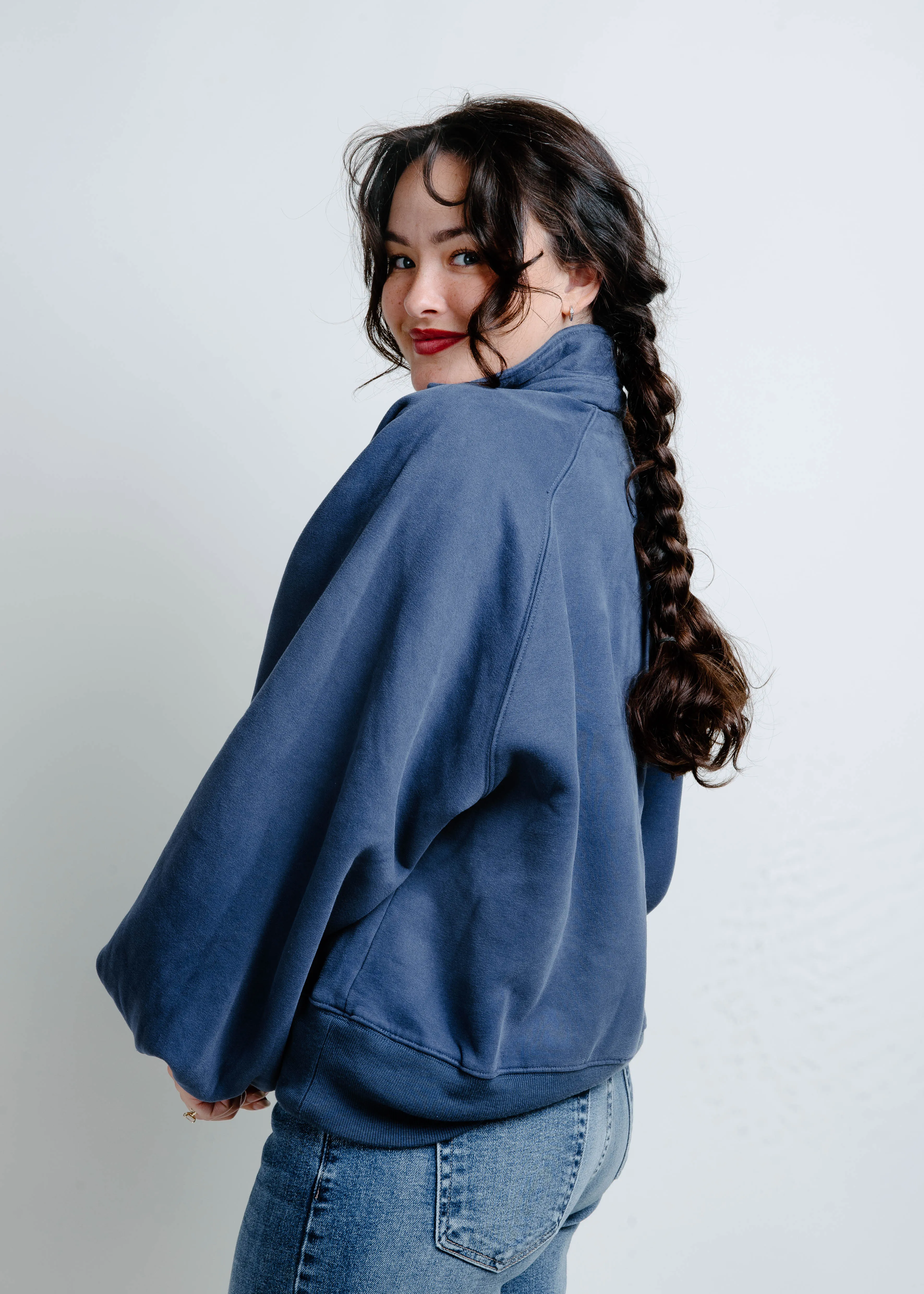 Lainey Buttoned Pullover - Navy sold by Vinnie Louise product image thumbnail 2