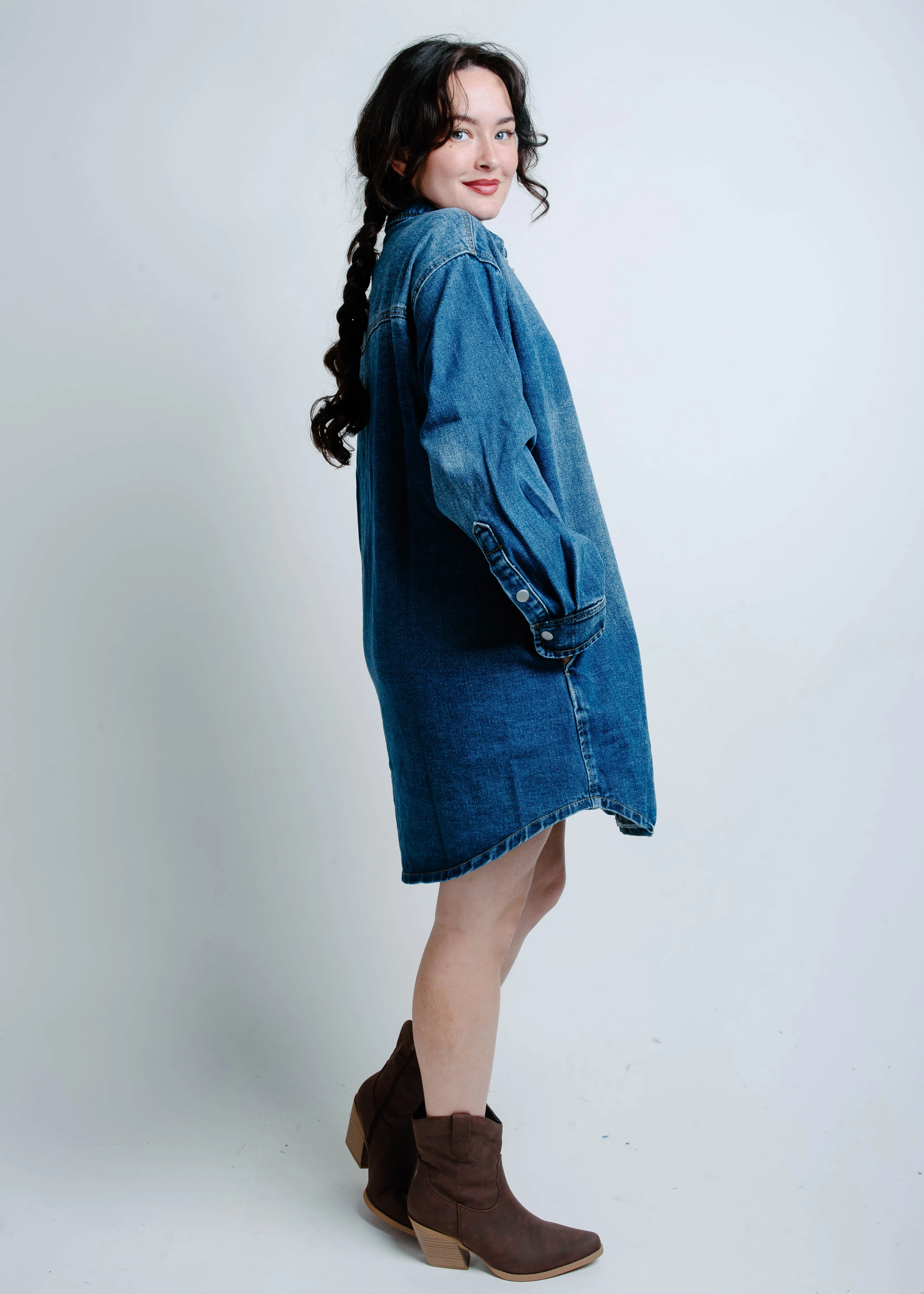 Rodeo Drive Denim Shirt Dress - Medium sold by Vinnie Louise product image thumbnail 3