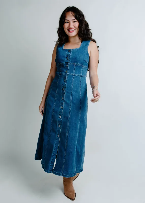 Willow Denim Midi Dress sold by Vinnie Louise