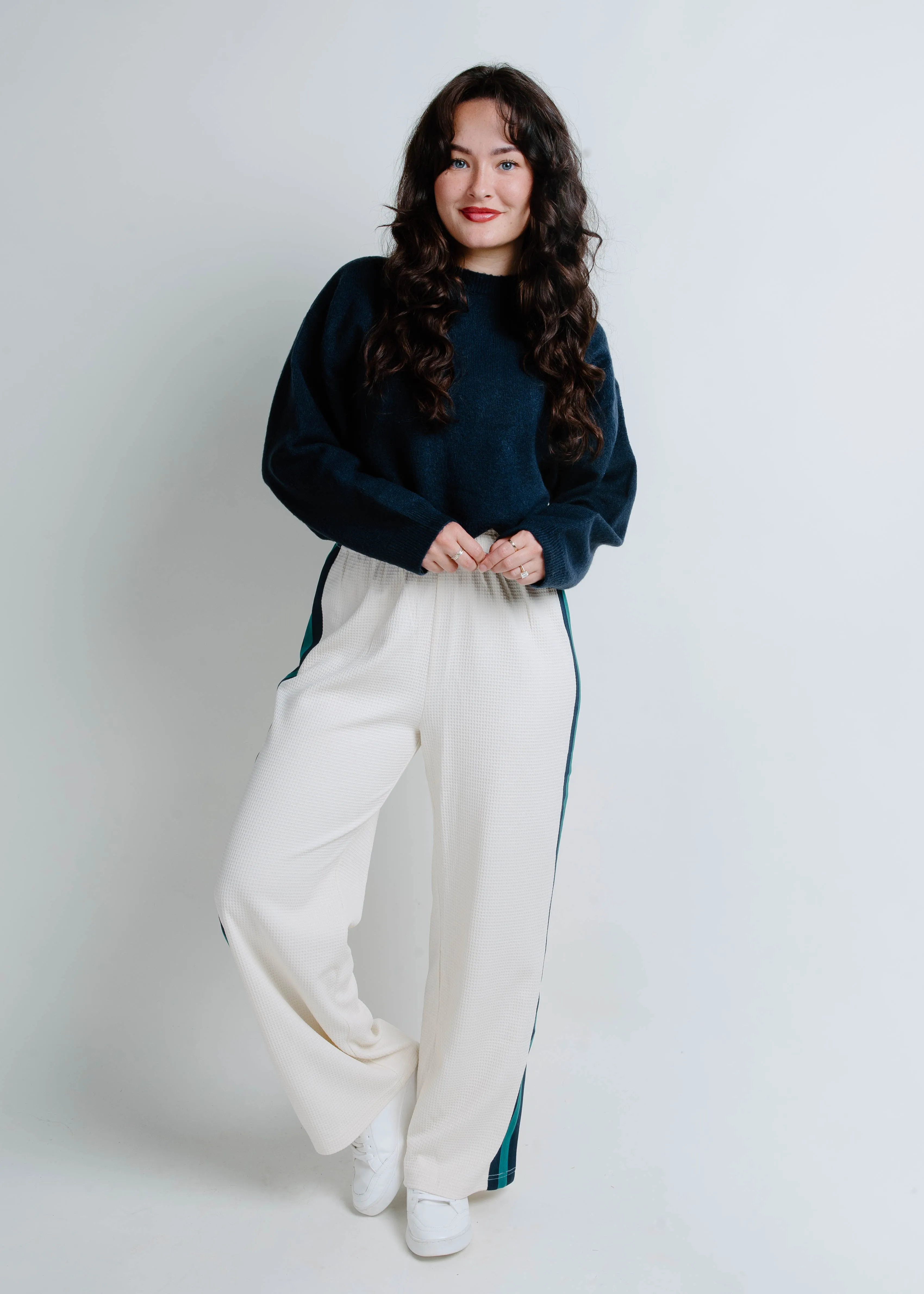 Jonnie Waffle Knit Pants - Cream sold by Vinnie Louise