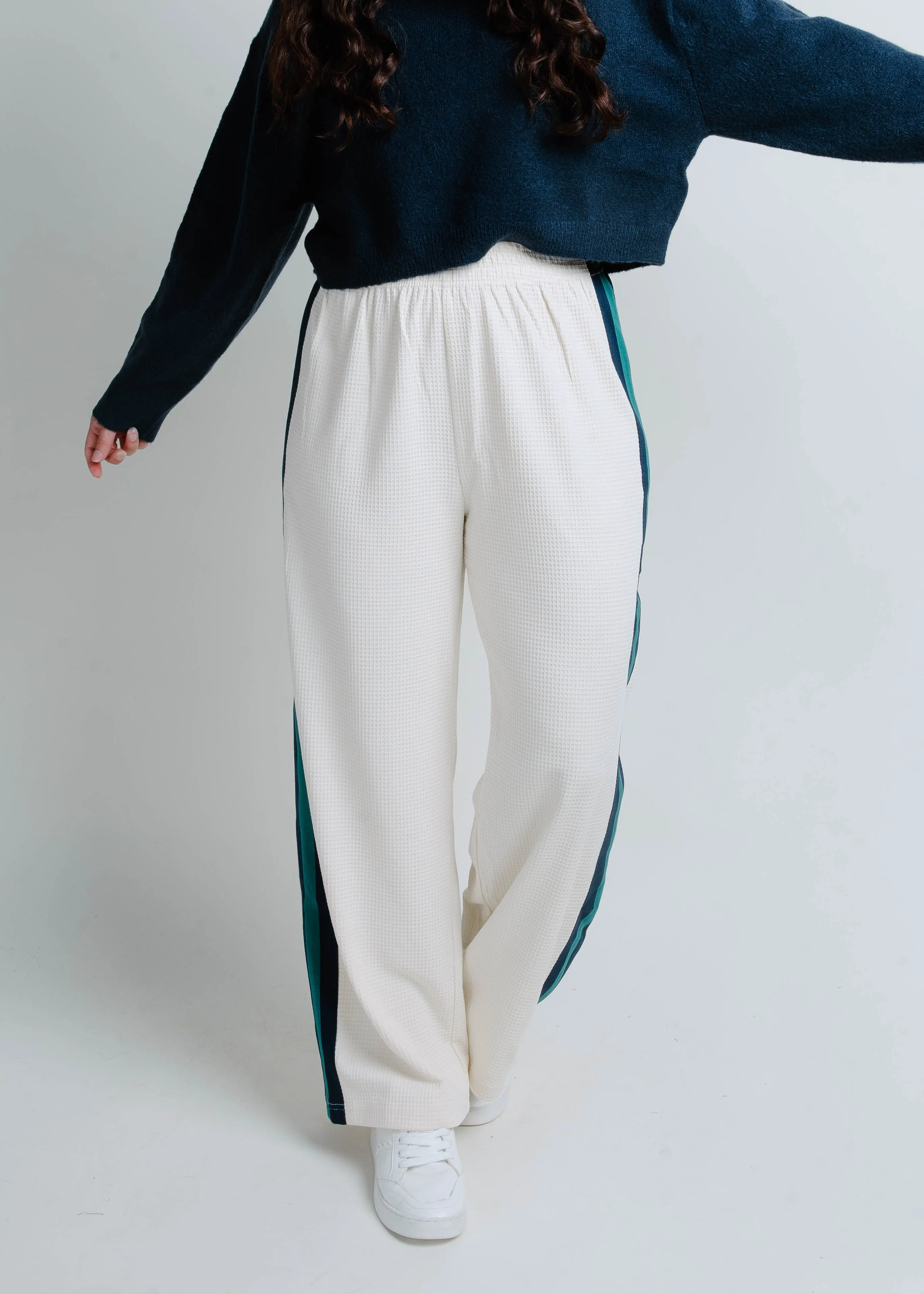 Jonnie Waffle Knit Pants - Cream sold by Vinnie Louise product image thumbnail 2