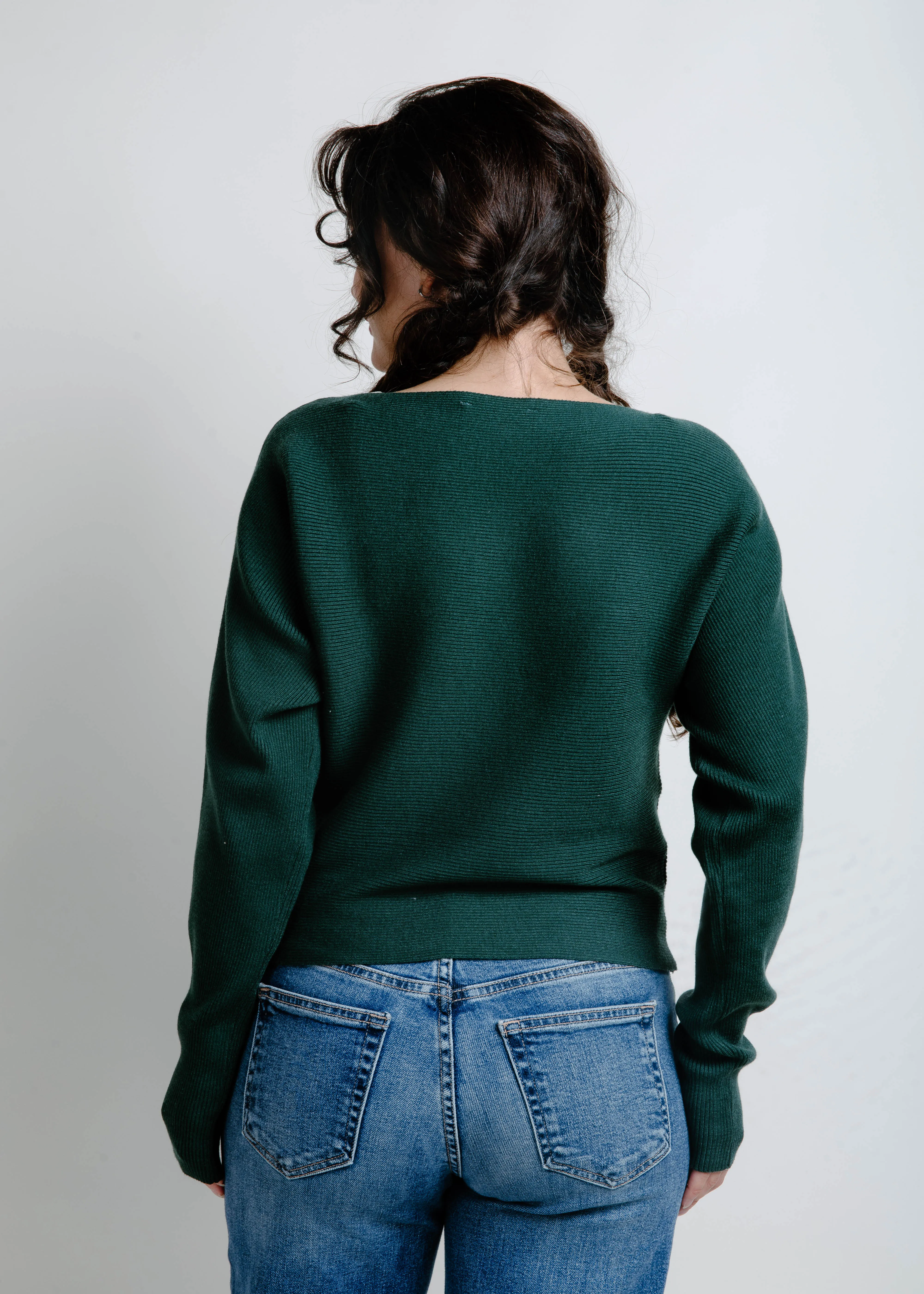 The Hadley Boat Neck Sweater - Dark Green sold by Vinnie Louise product image thumbnail 3