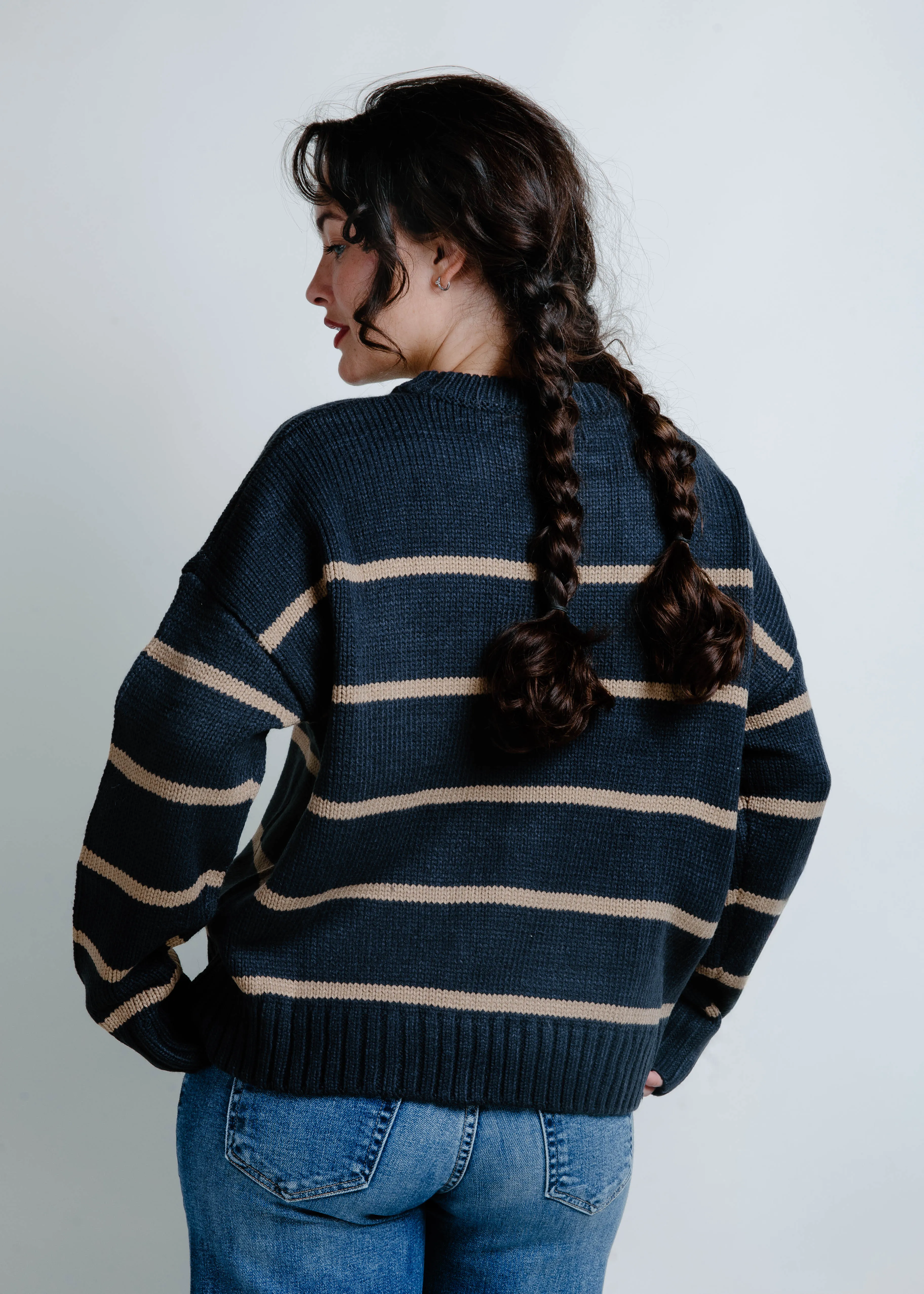 The Nantucket Sweater - Navy Stripe sold by Vinnie Louise product image thumbnail 4