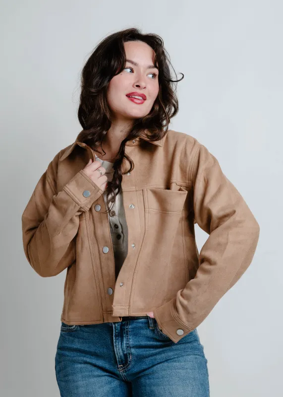Versailles Suede Jacket - Camel sold by Vinnie Louise