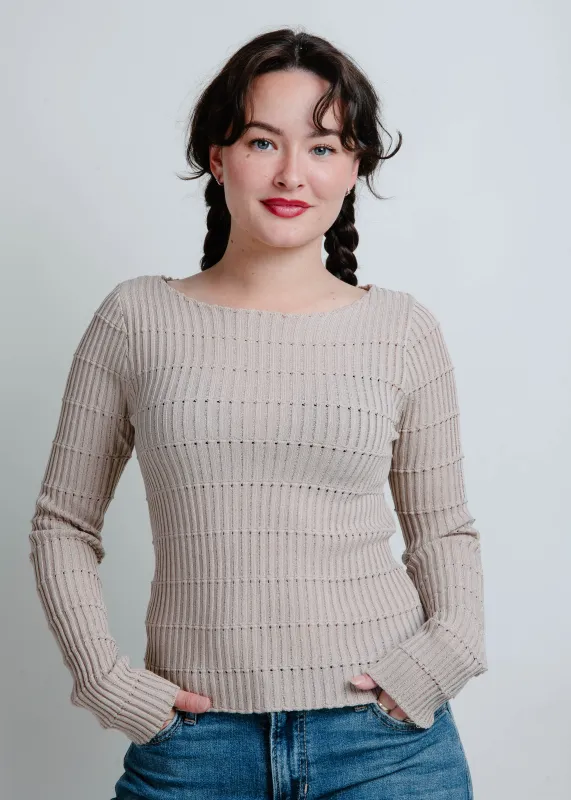 Arrington Knit Top - Ecru sold by Vinnie Louise