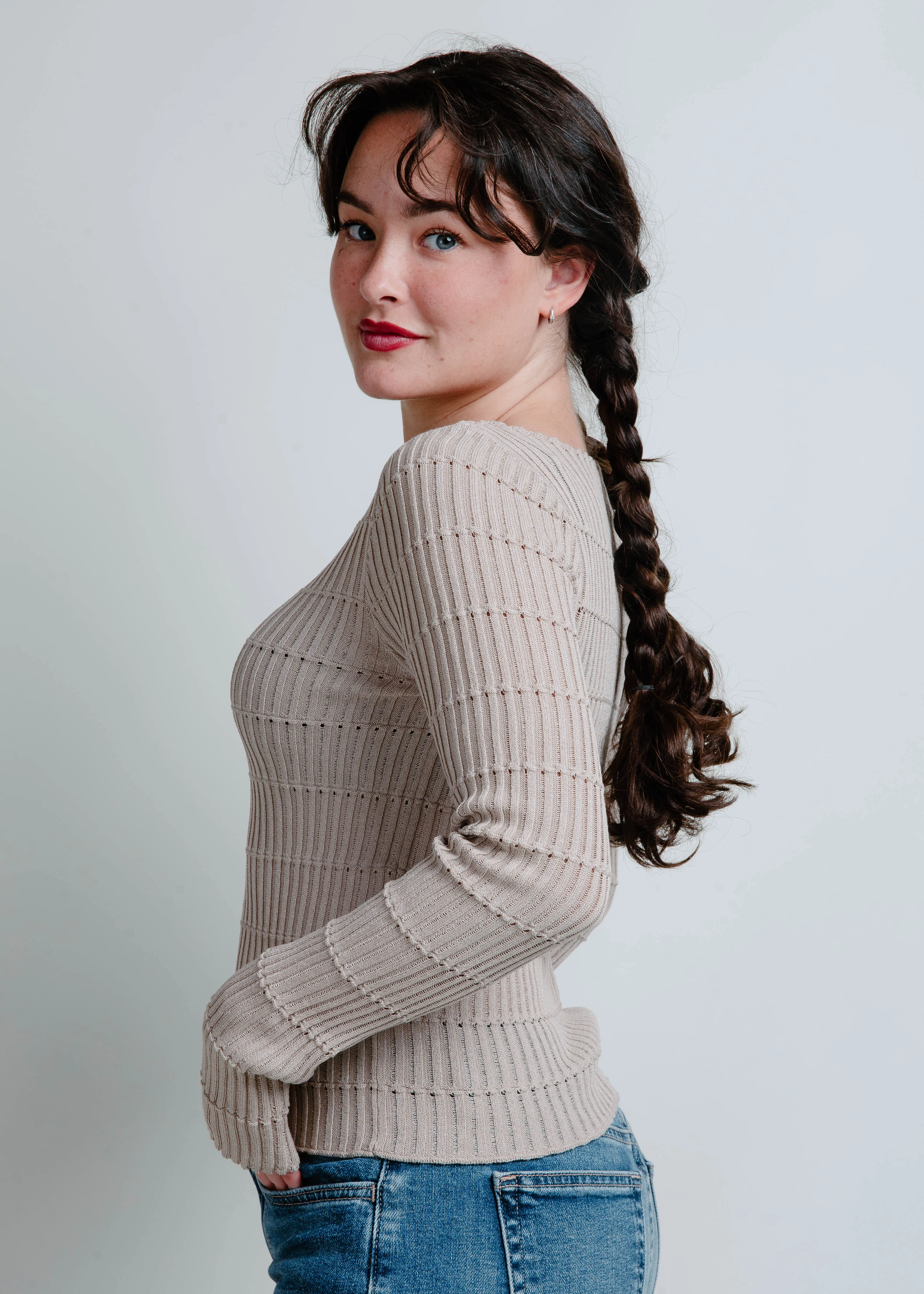 Arrington Knit Top - Ecru sold by Vinnie Louise product image thumbnail 2