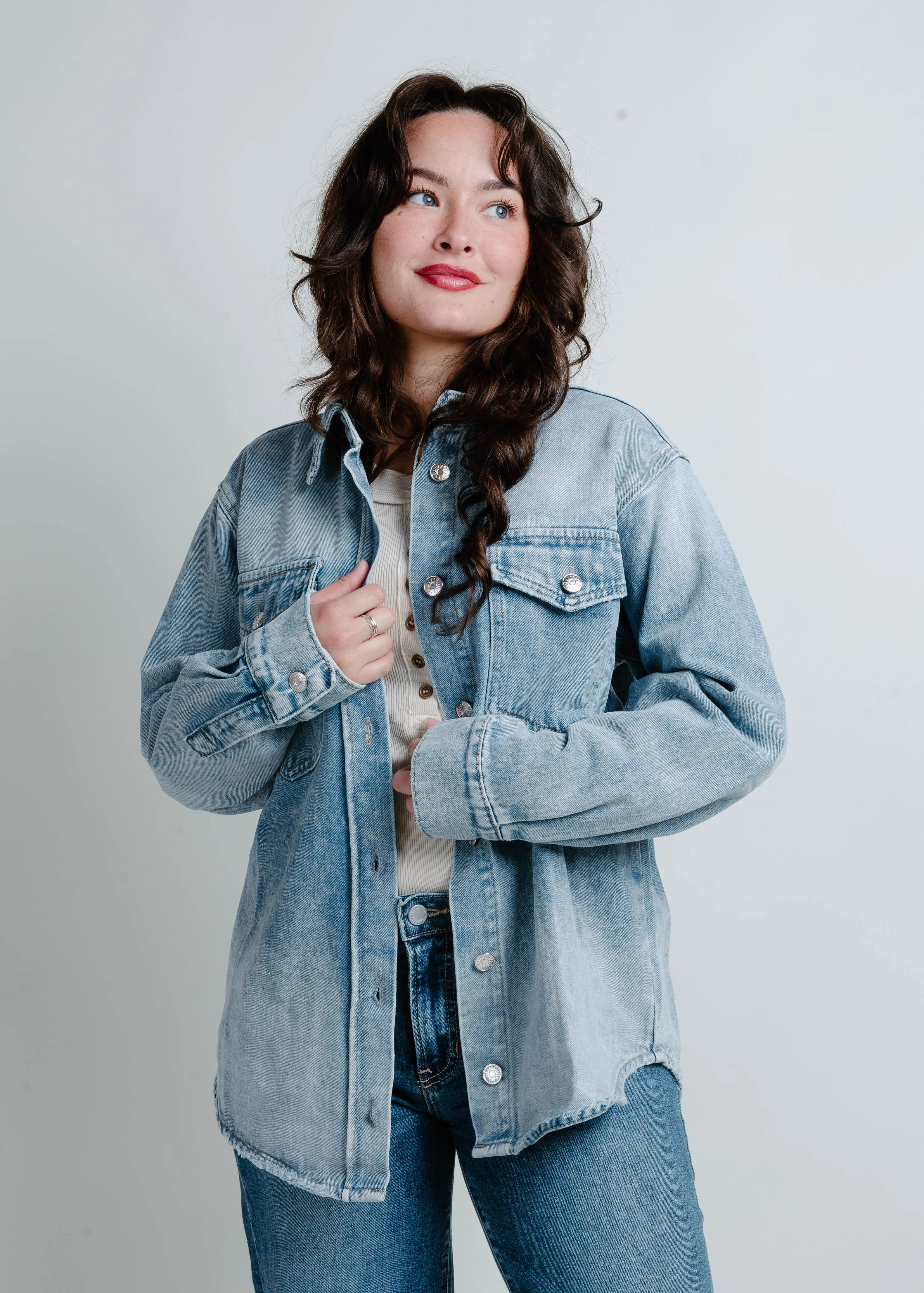 Kendra Denim Jacket - Light Wash sold by Vinnie Louise