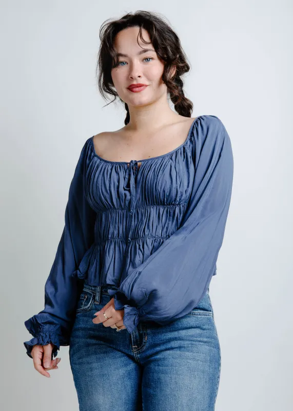 Jalene Long Sleeve Top - Midnight sold by Vinnie Louise